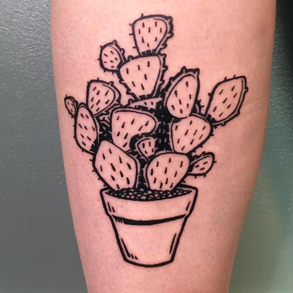 Flower Cactus tattoo by Wonderland Tattoos  Best Tattoo Ideas Gallery
