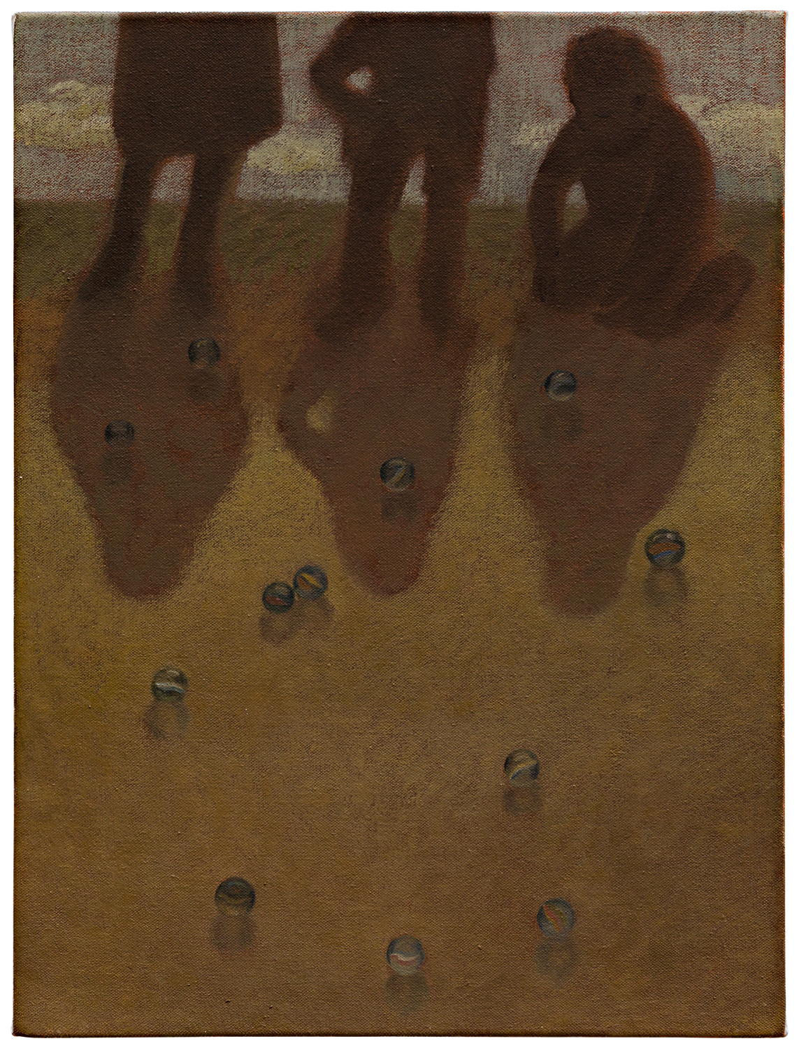 "Jogo de bila", 2023, óleo sobre tela