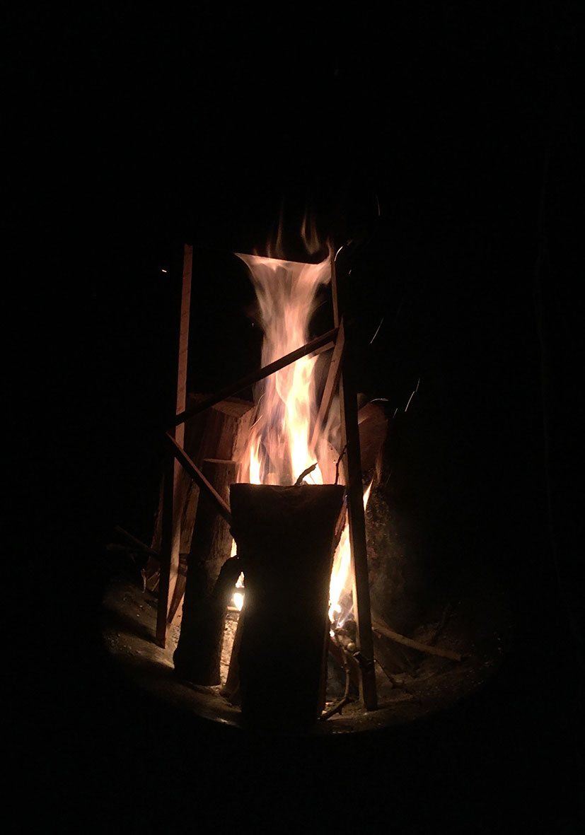 sculpture brulée, 2020