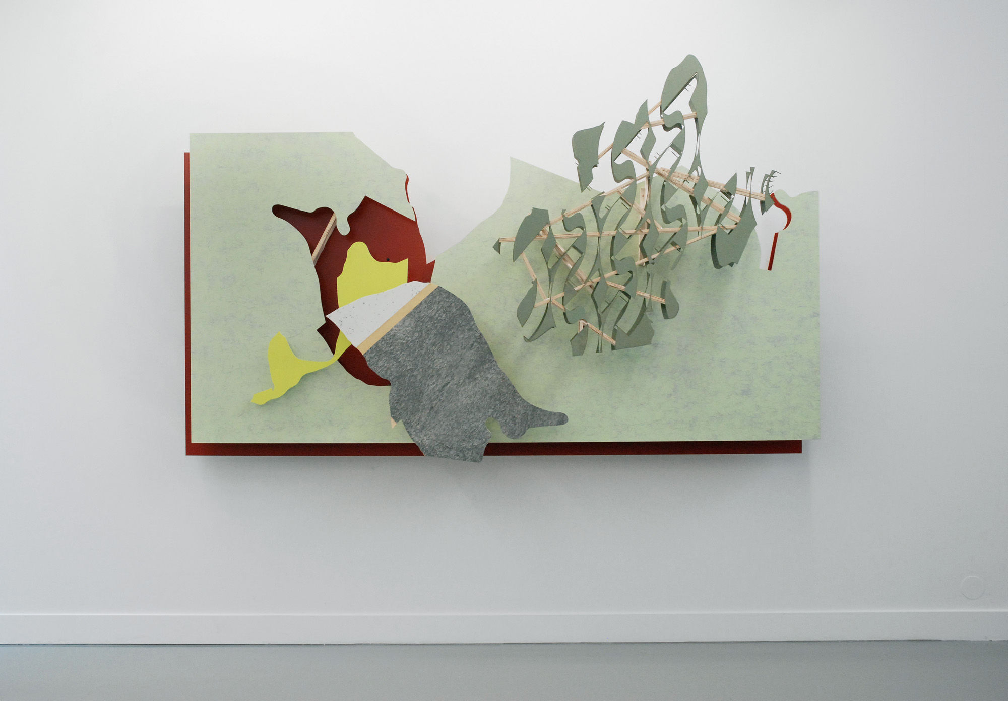Kiwi Grün Stone Form, 196 x 140 x 75 cm, 2019