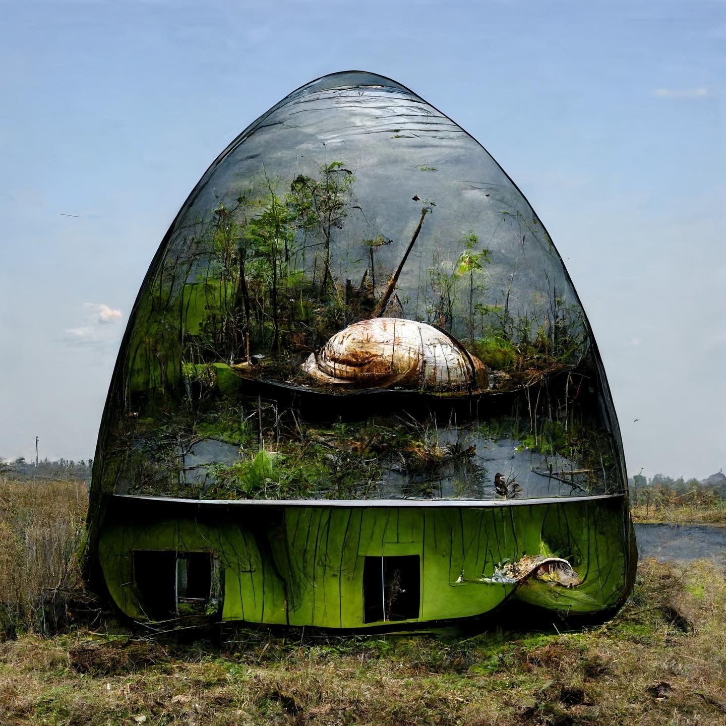 "a dome home that looks like an apple snail" Logan Fazio