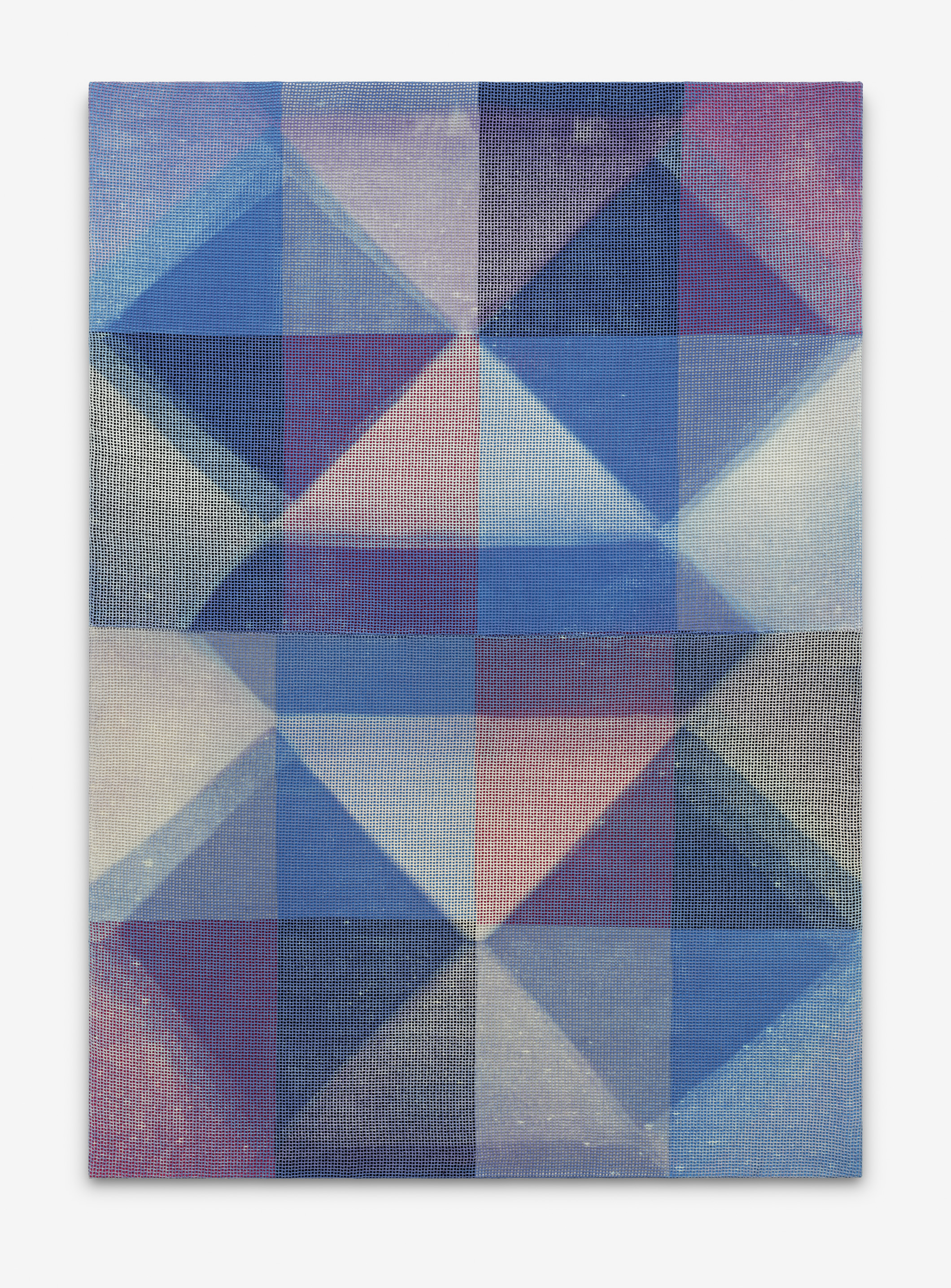 untitled, 170x120cm, bleach and dye on mesh fabric, 2018