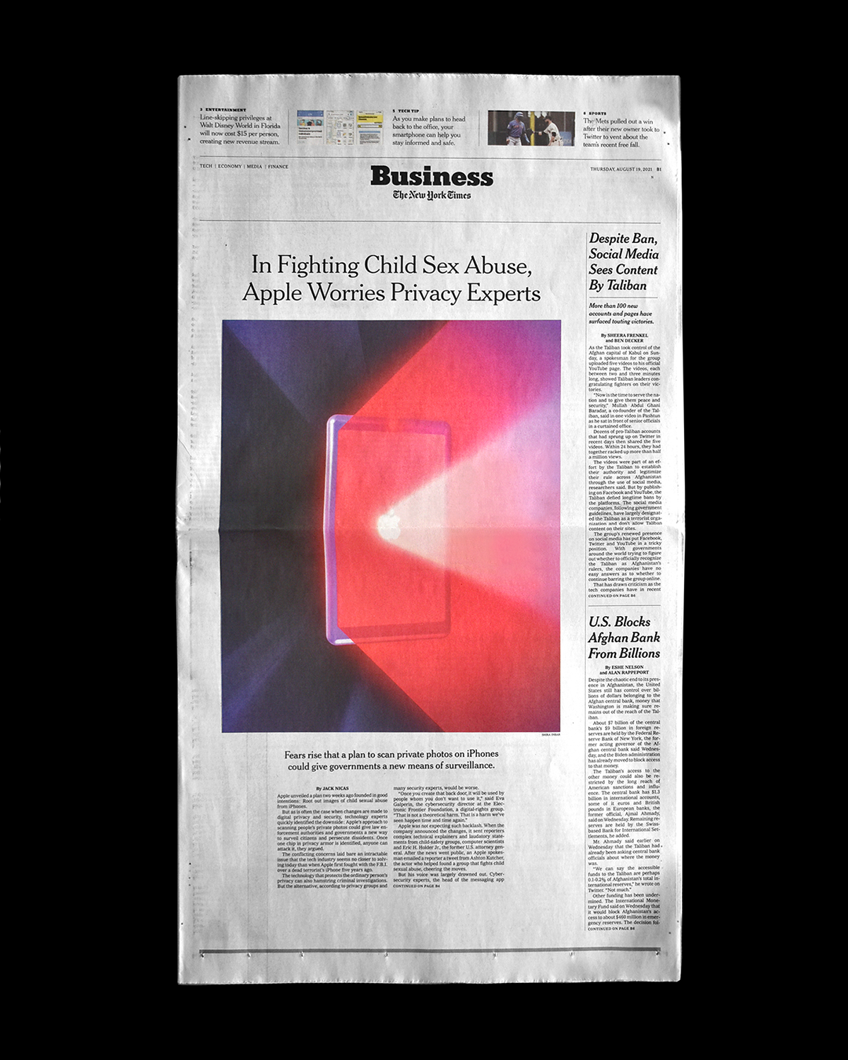 In Fighting Child Sex Abuse, Apple Worries Privacy Experts /// The New York  Times - Shira Inbar