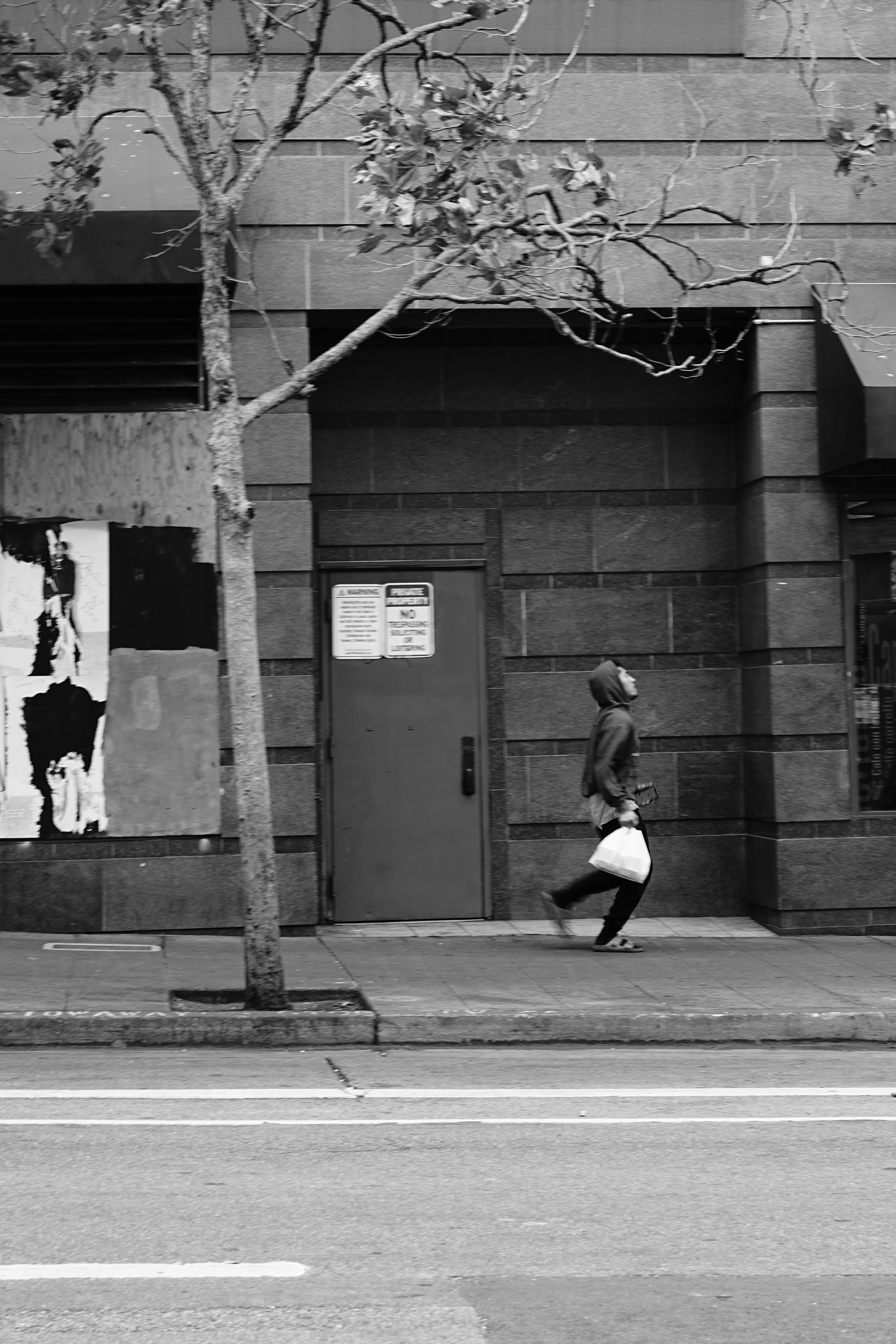 Amidst the slow paced street life in Tenderloin during the day, passerby usually choose to traverse through this part of SF as fast as possible, some choose to do it more obviously.