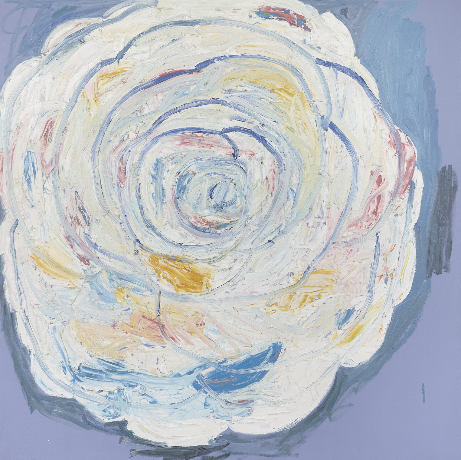 Coteau Camellia, 2020, oil and acrylic on canvas, 60 x 60 in