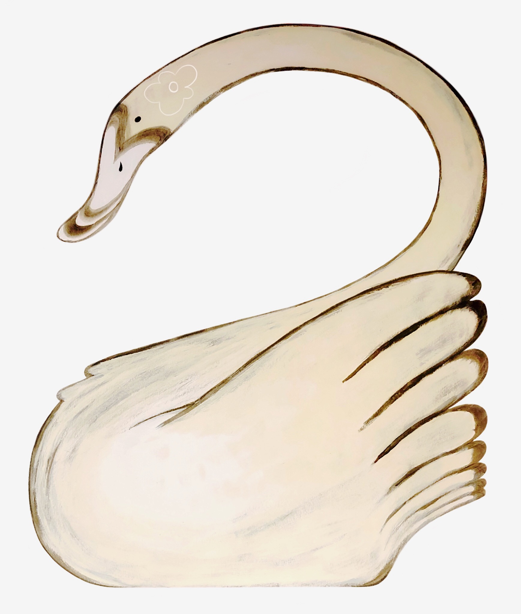 Swan (11"x14", acrylic on paper)