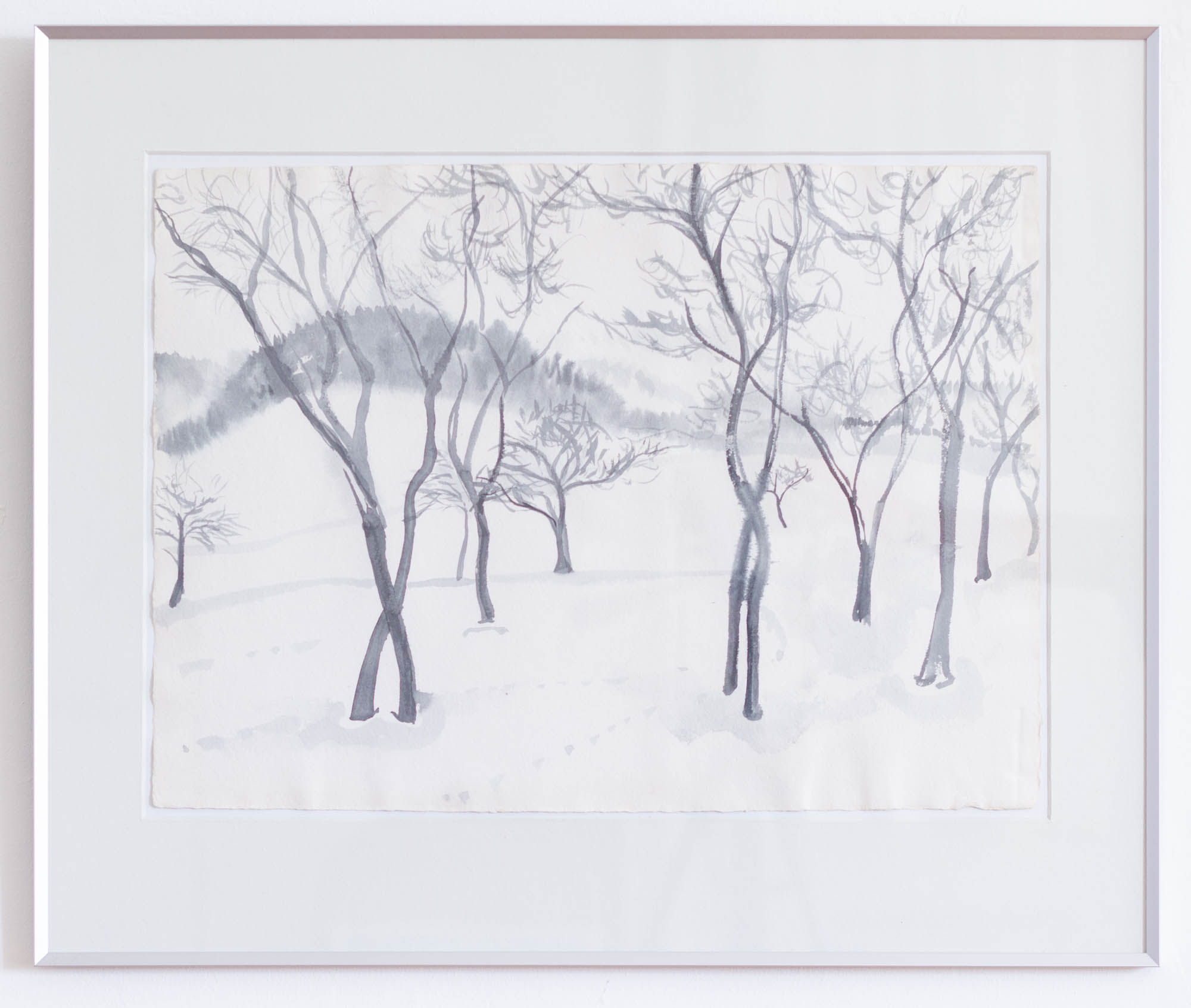 Trees in winter, Ink, 2019, 10,5x15,5cm