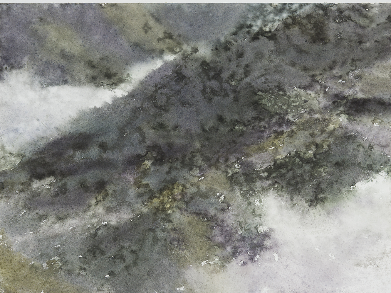 Vallée, brume, pluie (II)aquarelle sur papier28 x 38 cm, 2024