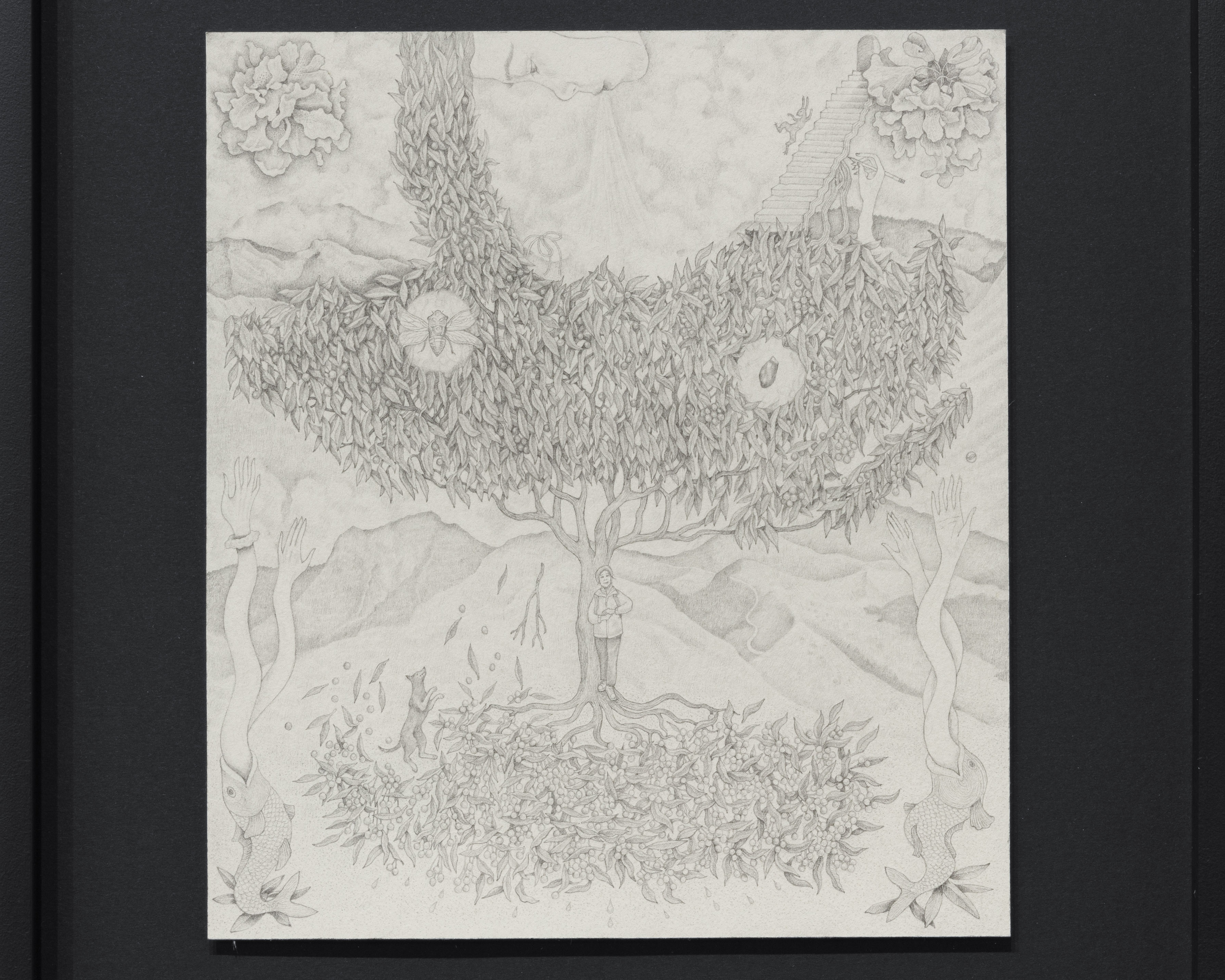 Mother And Lychee TreeGraphite on paper19 x 21.5 cm (7.5 x 8.5 in) unframed; 29.5 x 32 x 4.3 cm with frame2023