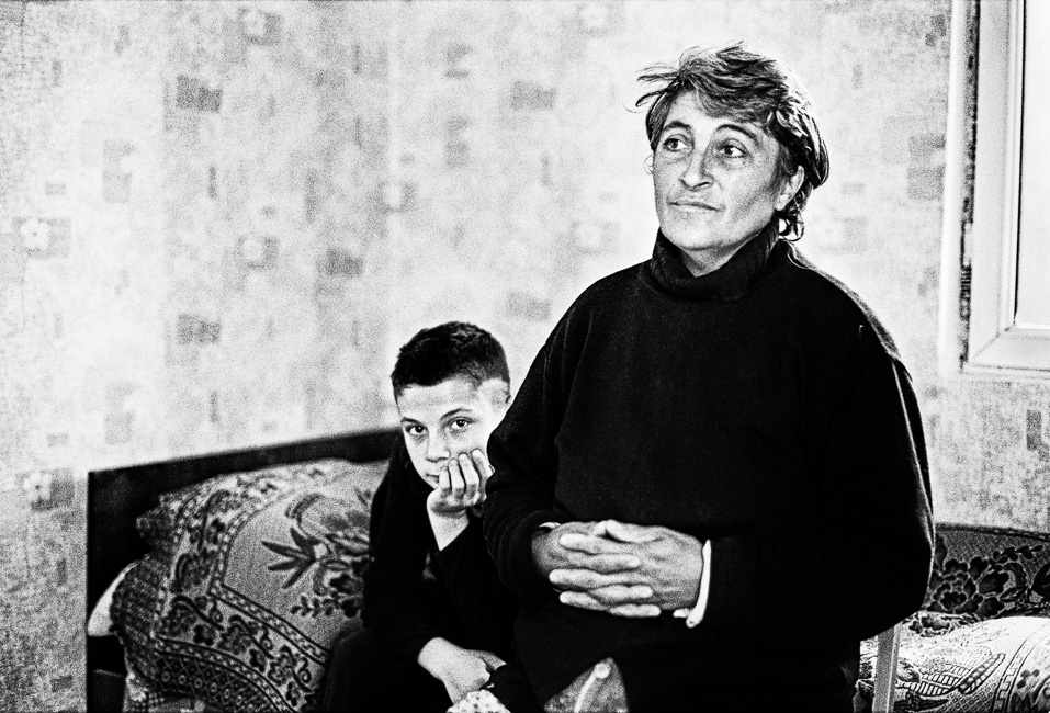 A family of ethnic Georgians displaced from South Ossetia during the 1991-92 war. The father of the family was disabled during the first war, and died of emotional pressure during the 2008 South Ossetia conflict.
