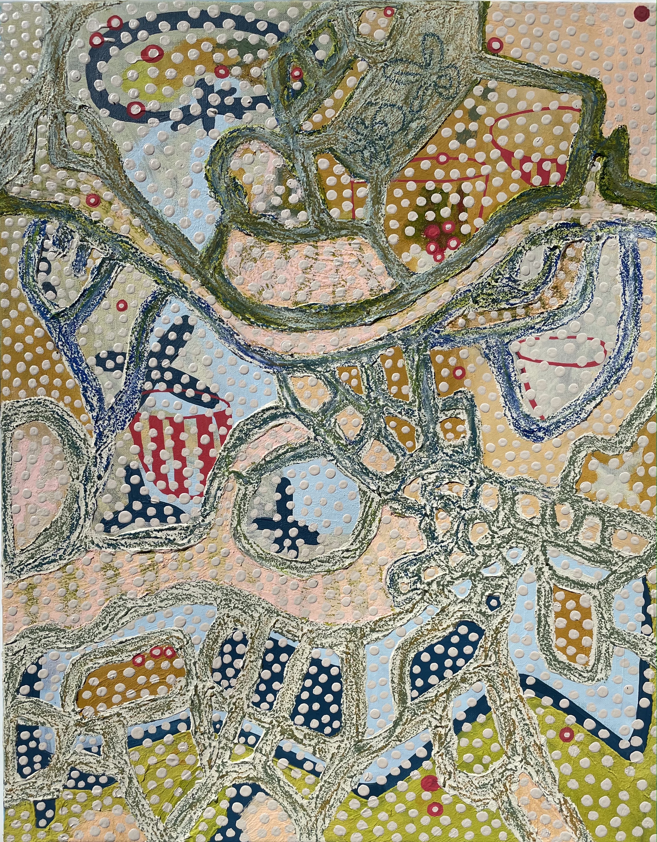 Magnolias Add Up | Mixed Media on Canvas | 22"x 28" | 2021