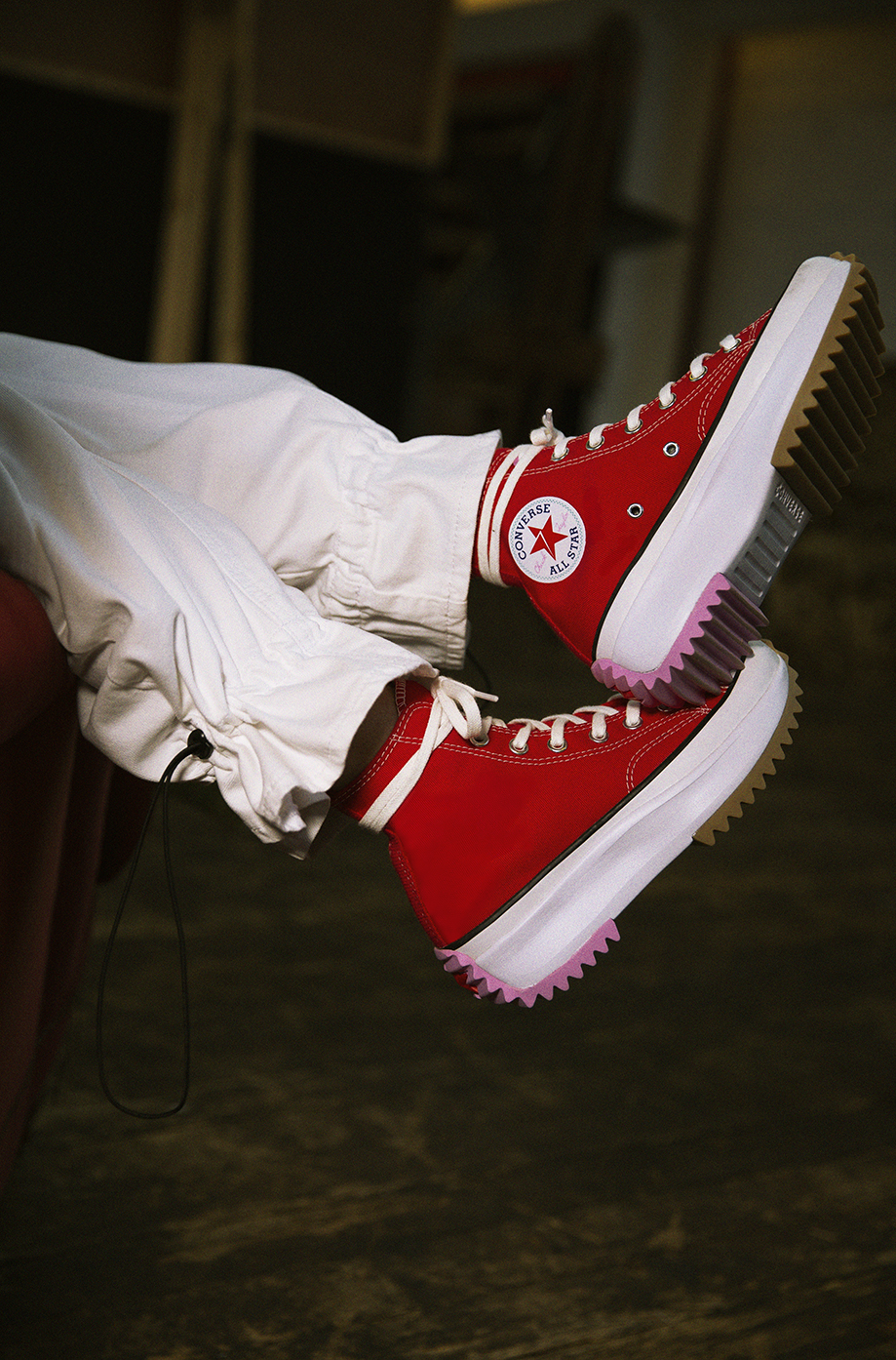 Office red best sale converse