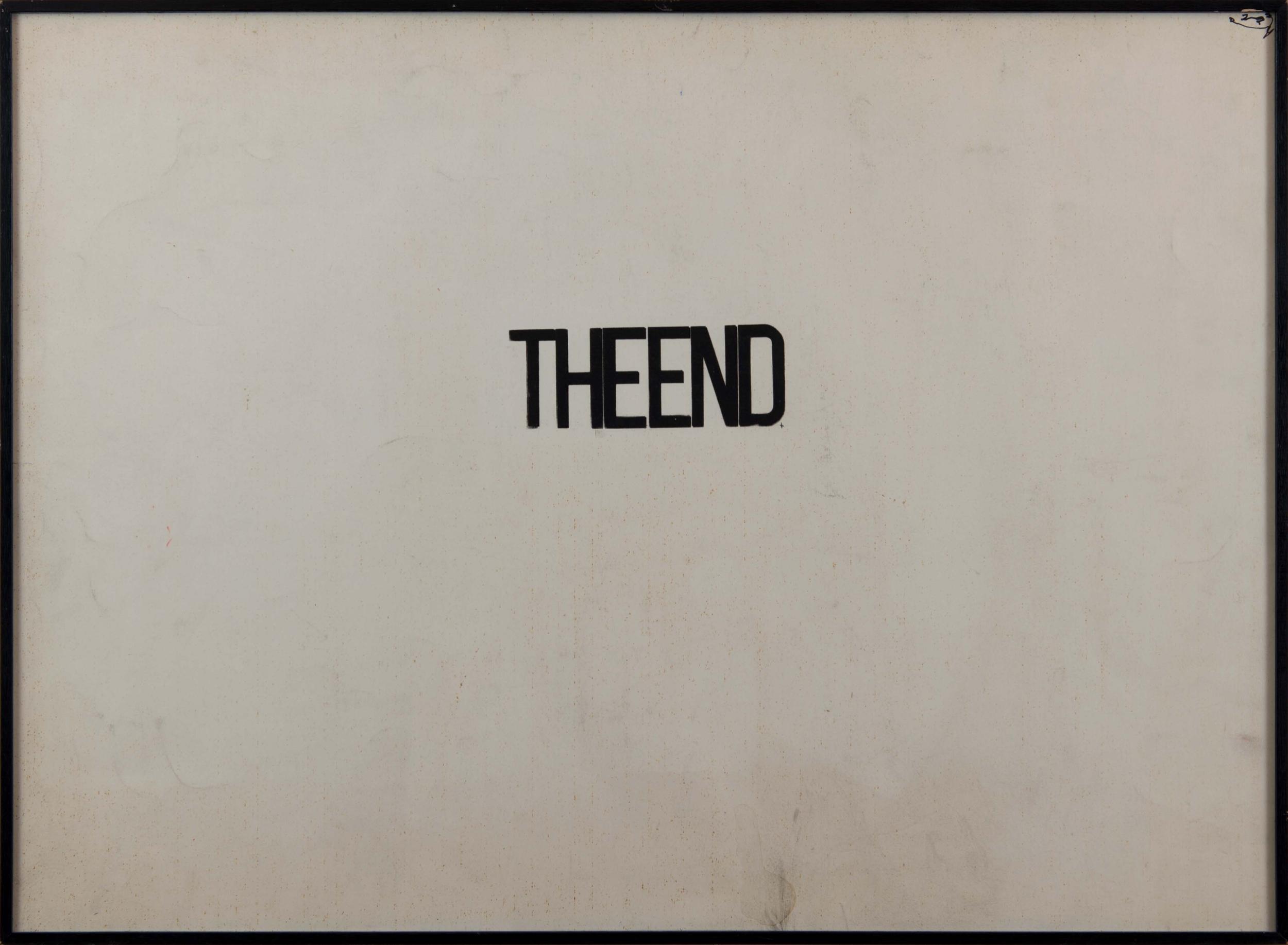 Fabio Mauri, The End, 1960, acrilico su carta, cm 50x70