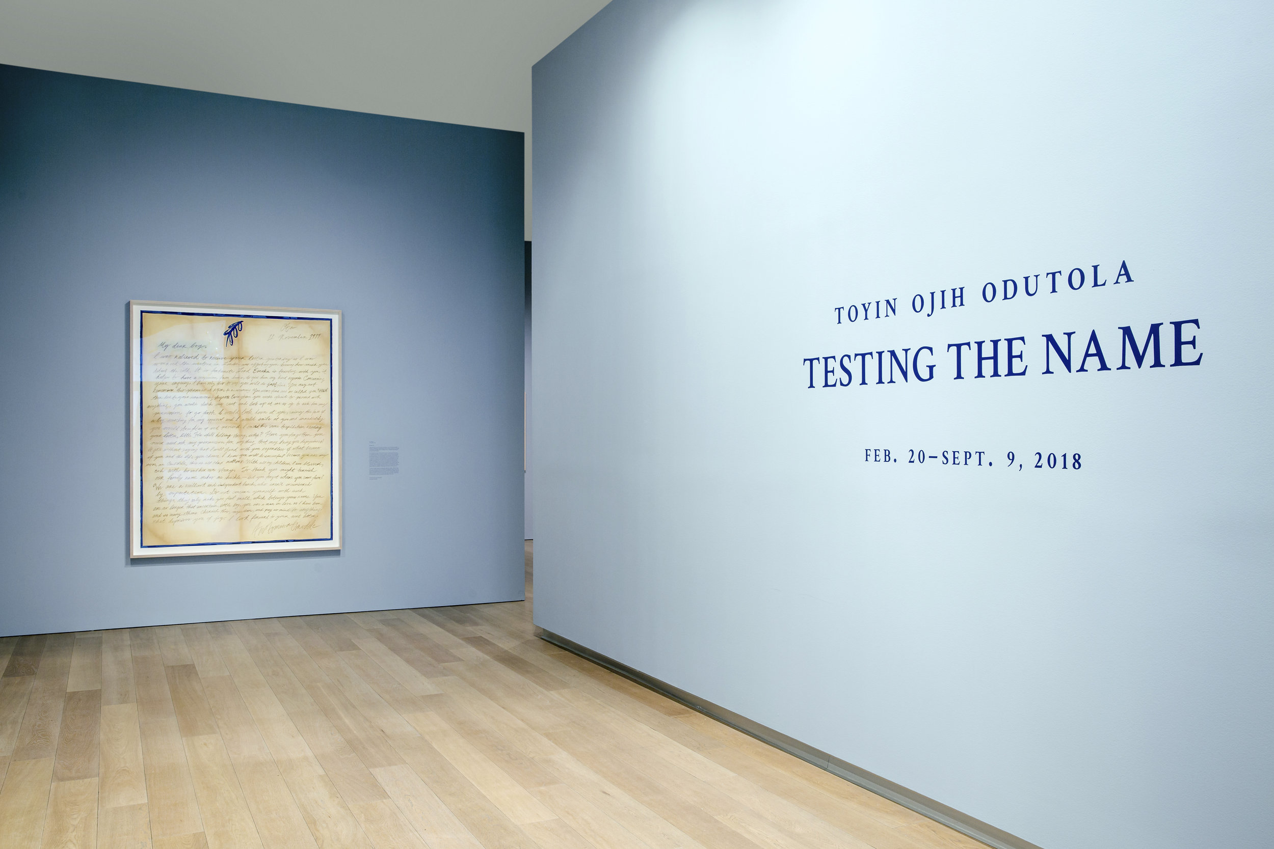 Toyin Ojih Odutola: Testing the Name, installation view at Savannah College of Art and Design (SCAD) Museum of Art, 20 February — 9 September 2018. Organized by Storm Janse van Rensburg. (Photo Courtesy of SCAD Museum of Art)