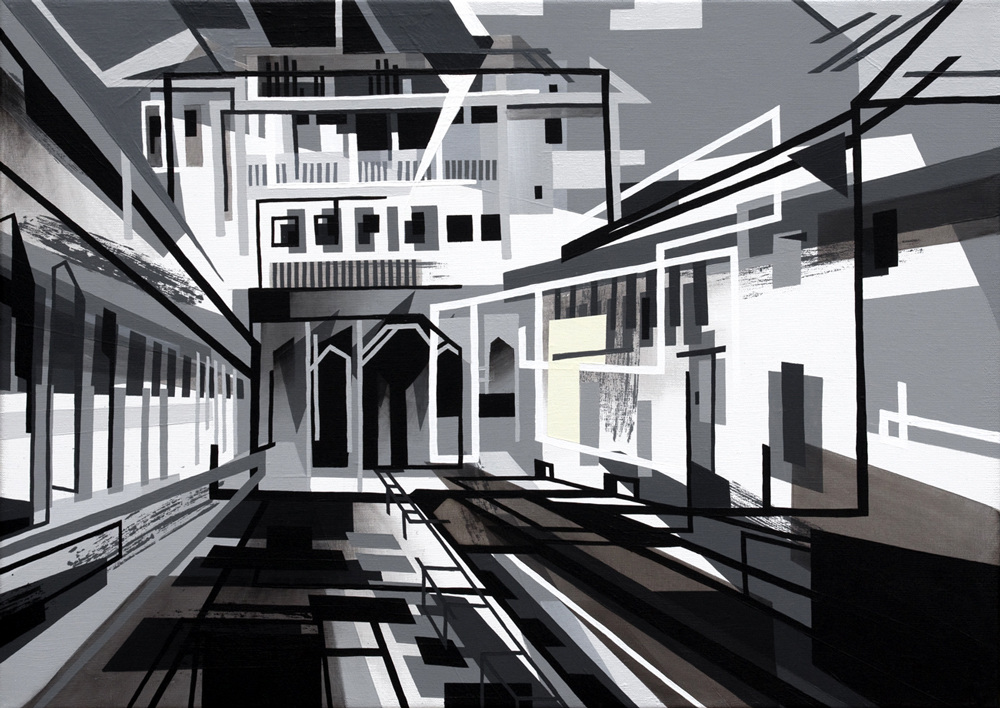 MITUNTER WANDELN  ·  acrylic on canvas  ·  50 x 70 cm