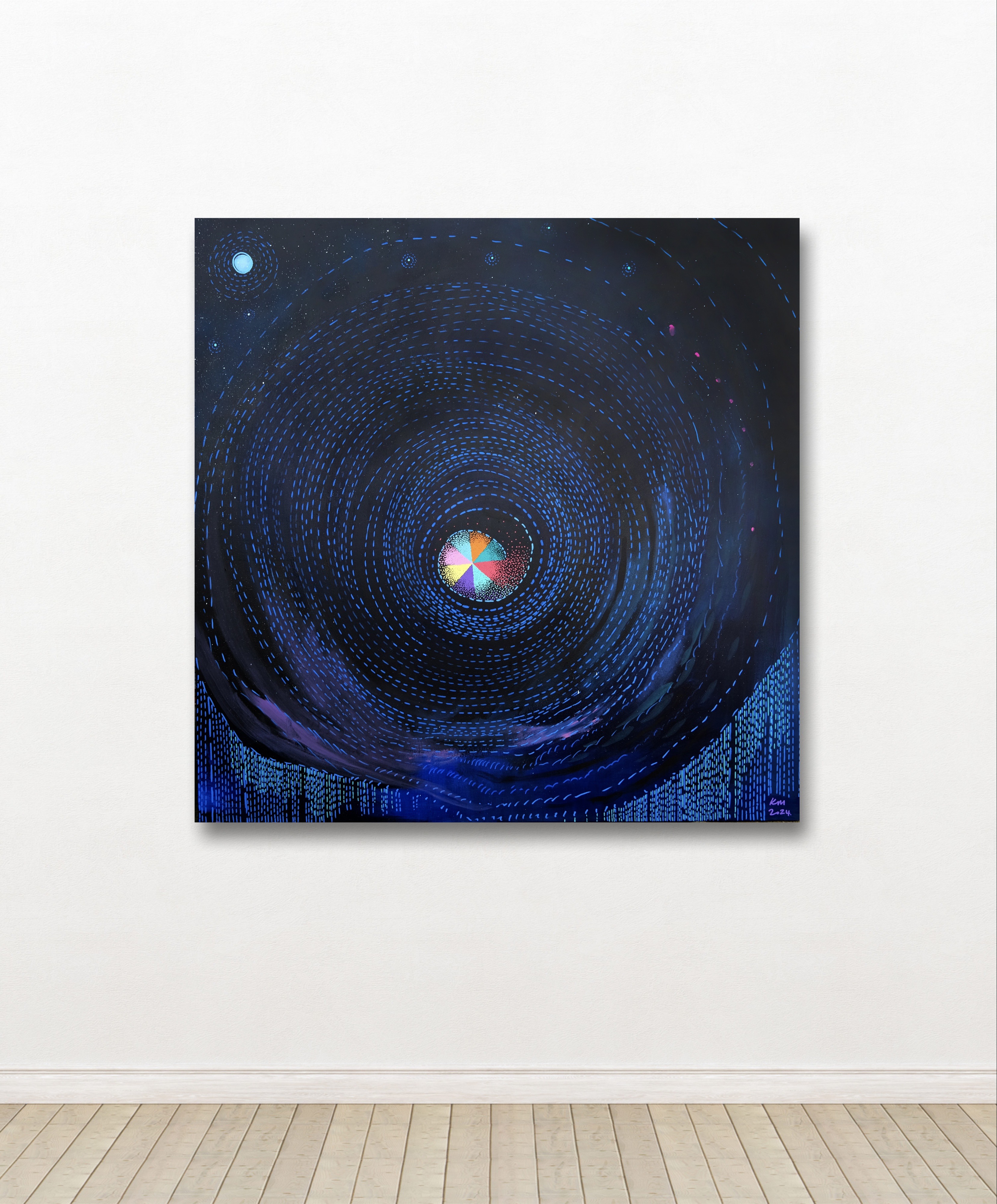 EmergeAcrylic & spray paint on wood120cm x 120cm2024