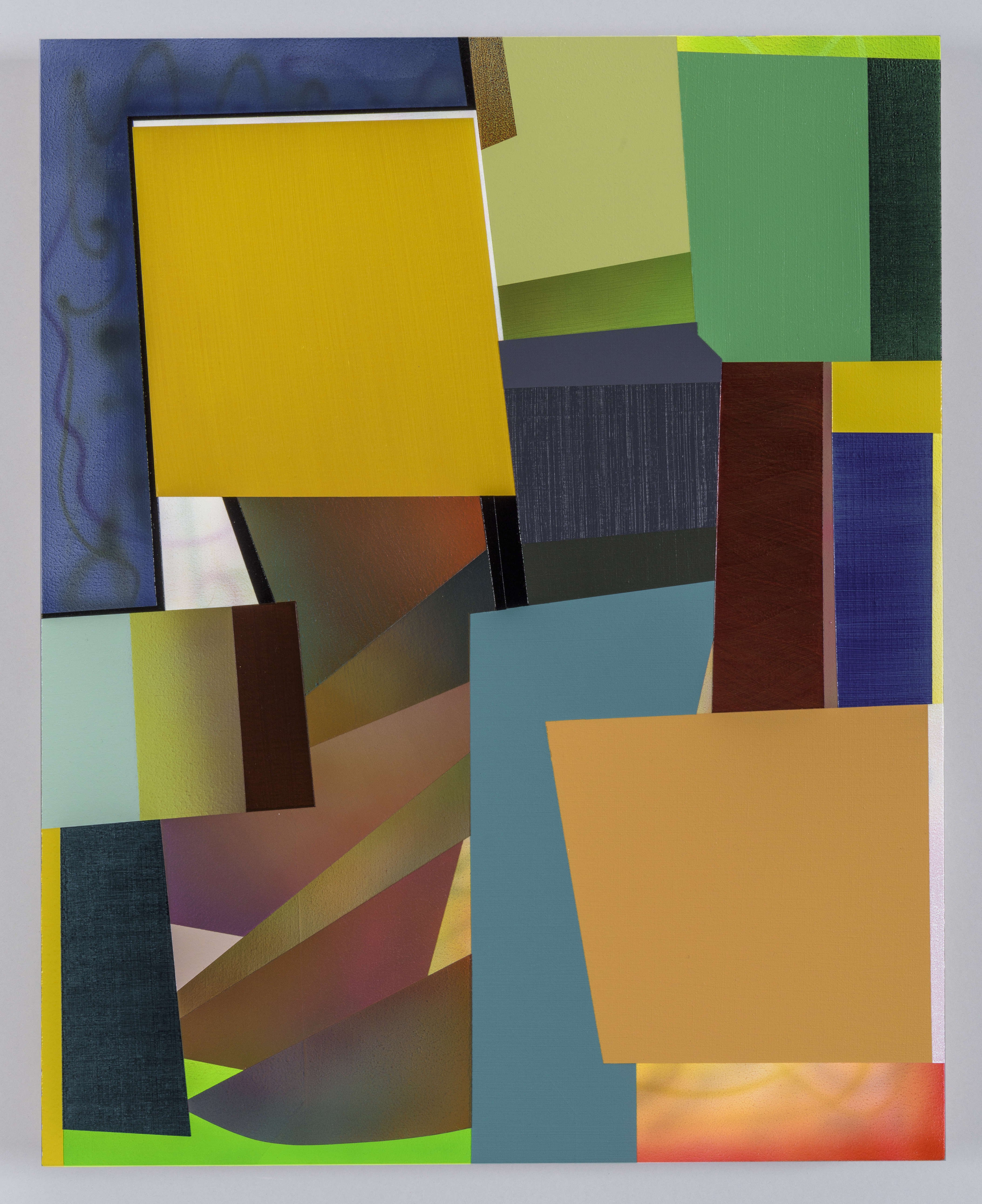 Quadraphonic Sandcastle, 2020&ndash;21, acrylic on panel, 20 &times; 16&rdquo;.