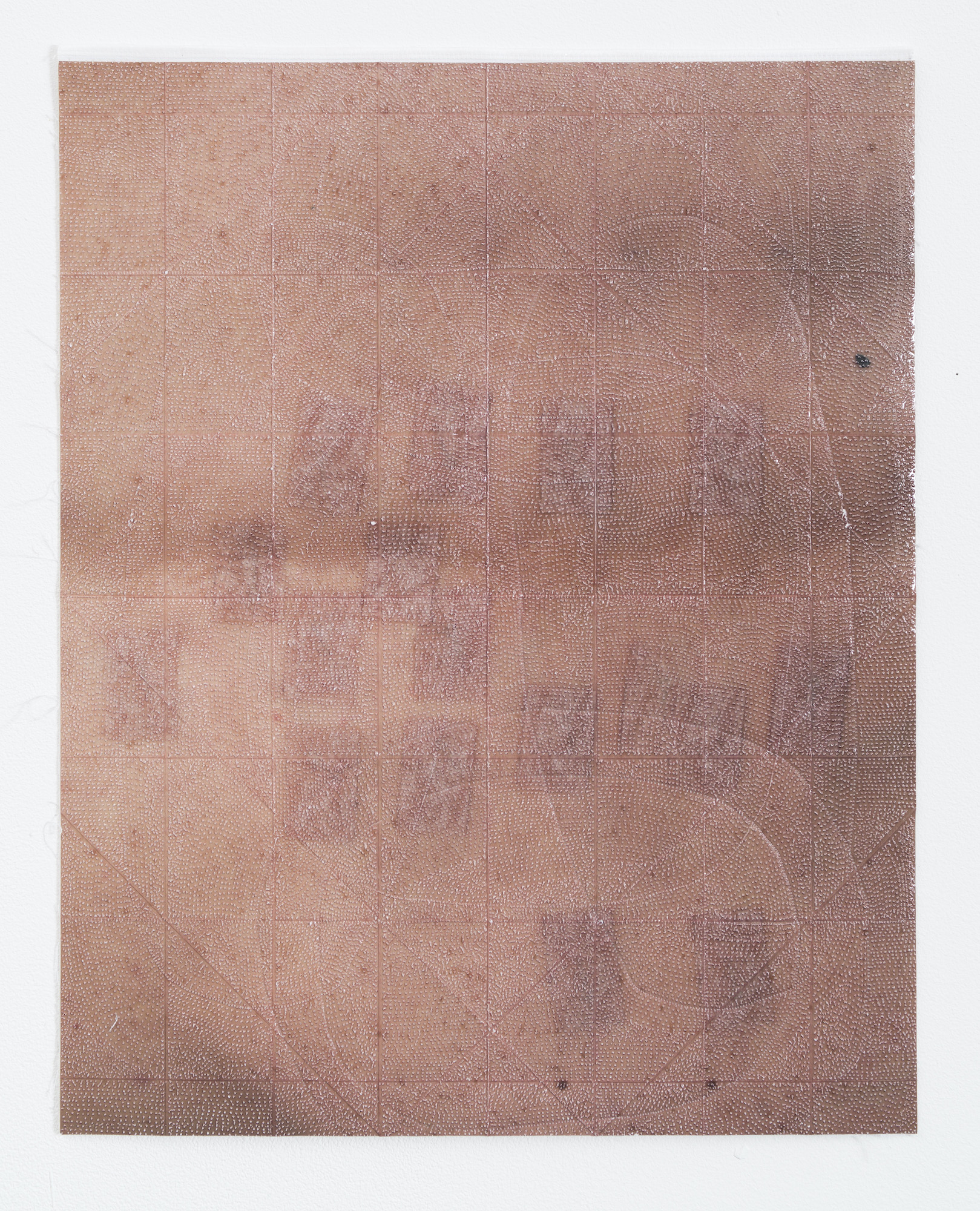 Untitled, 2016 . Perforations on folded photograph, 40 x 30 cm