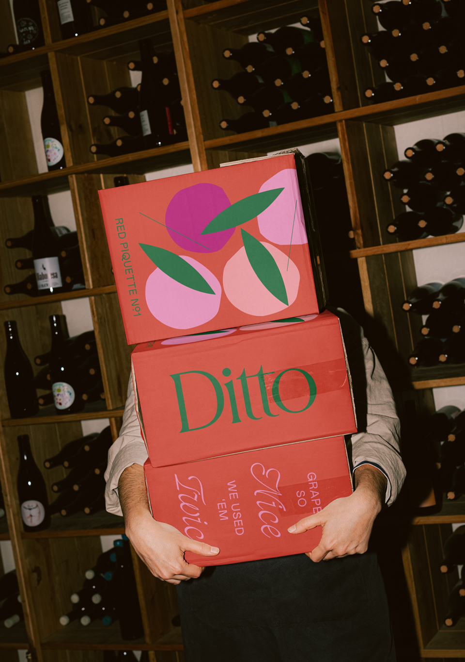 Wine packaging design by Buddy-Buddy for Ditto Piquette.