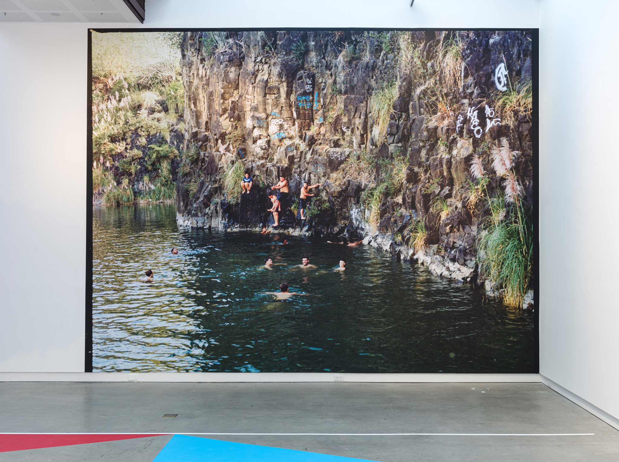 Toro Whakaara: Responses to our built environment, CoCA 2021. 5.16x6.40m Photographed by John Collie