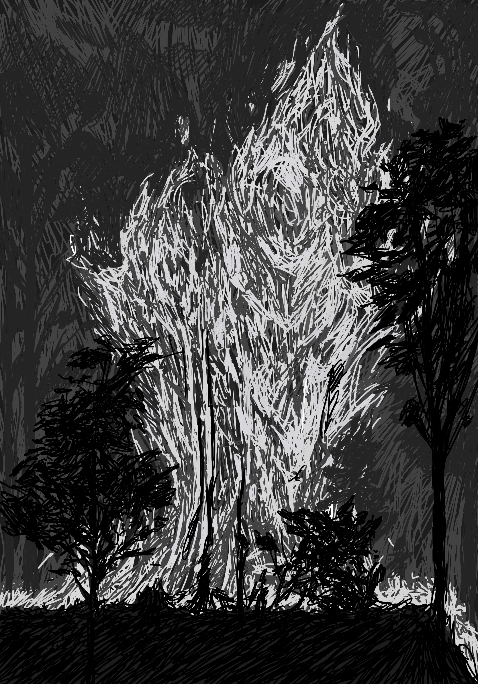 불을 만드는 사람 A Fire-maker_digital drawing_2022