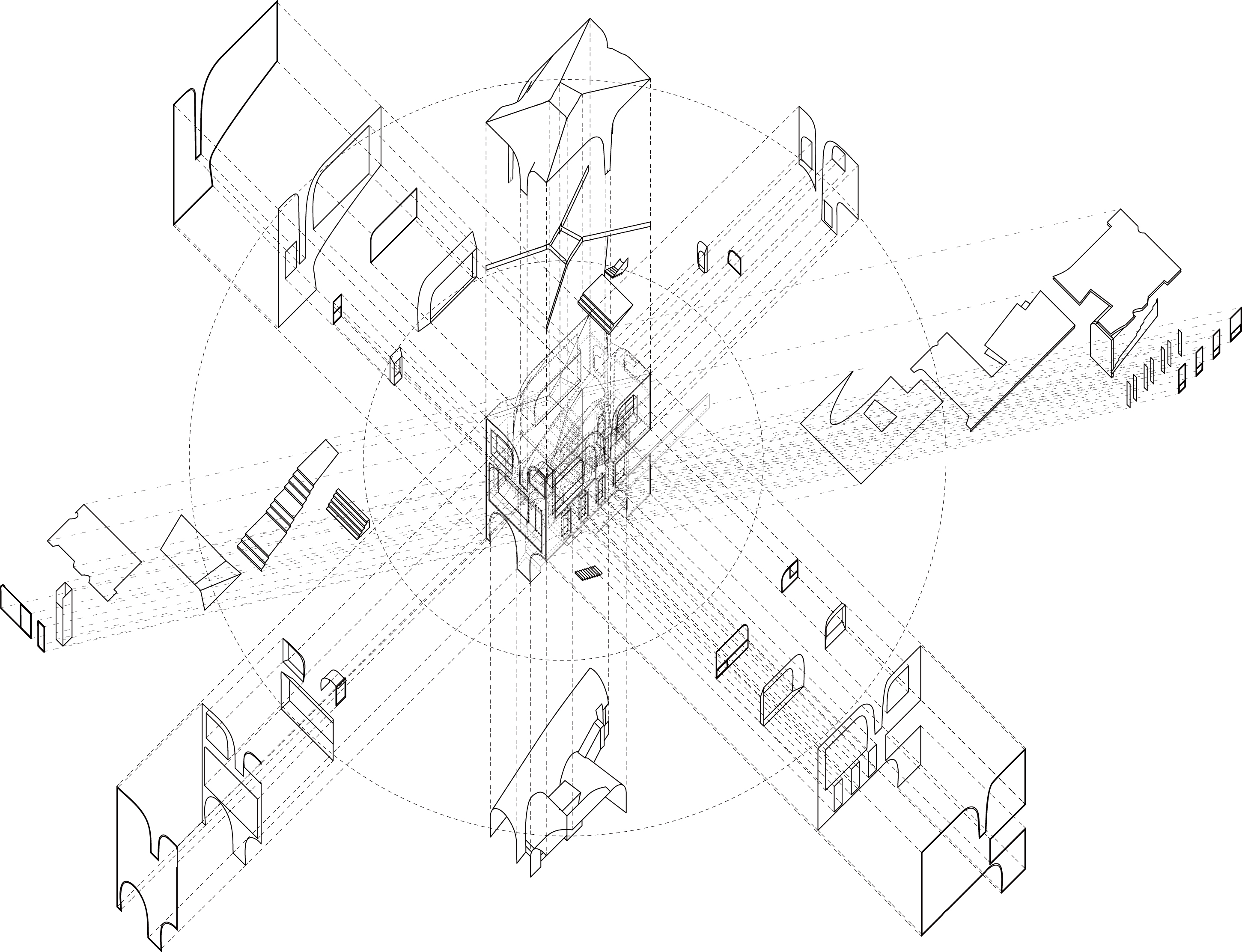 Double Exploded Axon Diagram