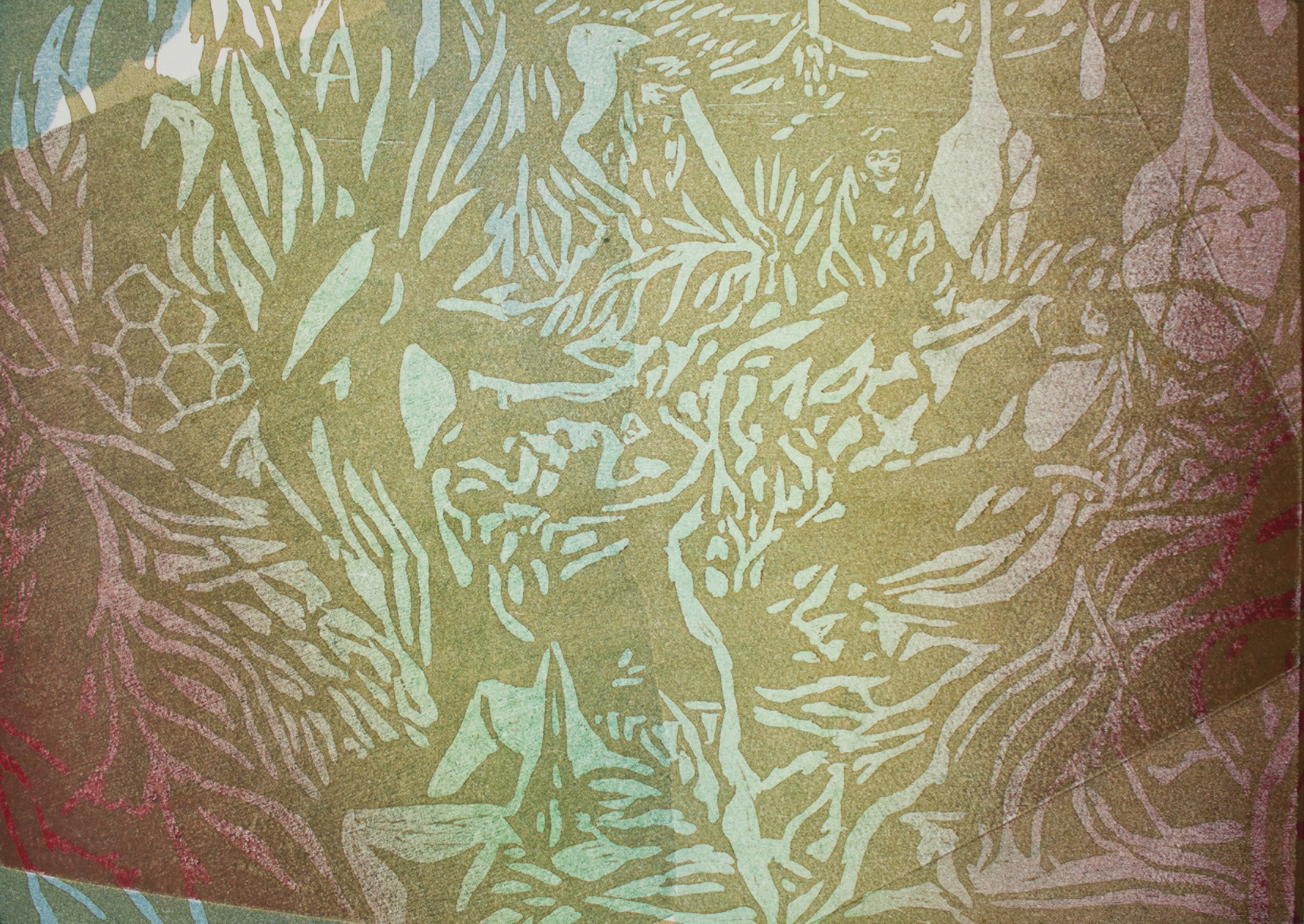 'Four days will quickly steep themselves in night', 2022. Woodcut on paper, 42x30cm