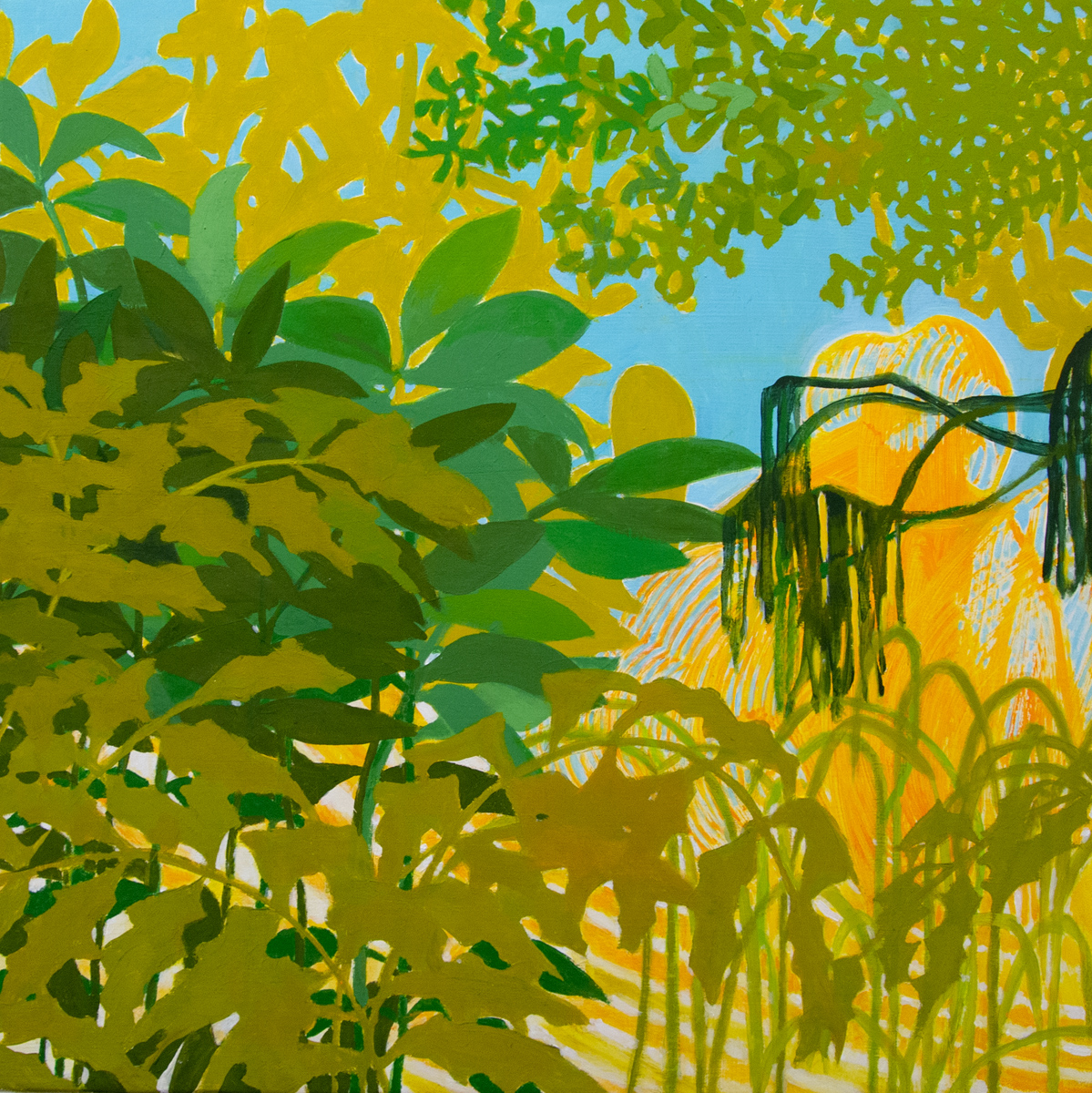Gillian Theobald, Fictive Space 91, 2020, Acrylic on canvas over panel, 23 x 23 in.