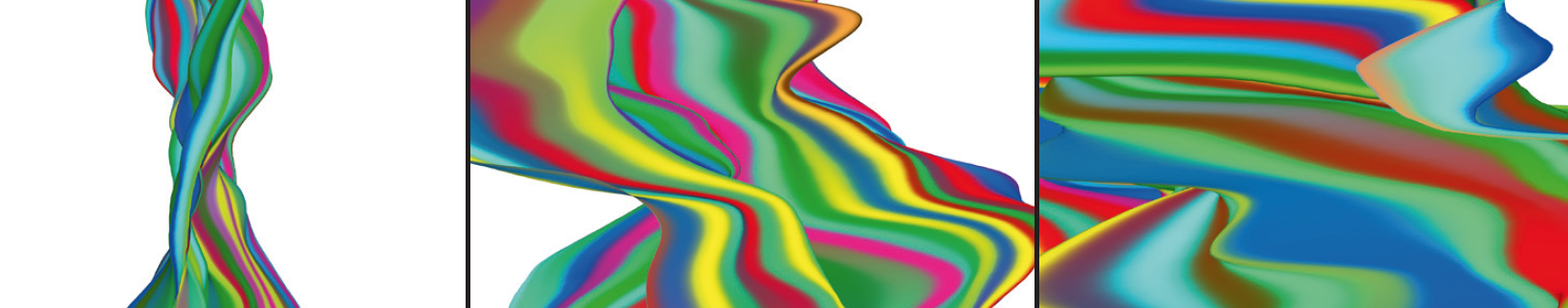 Mood Sensor, showing a history of colored buttons being pressed, scaling with amount of movement at the site
