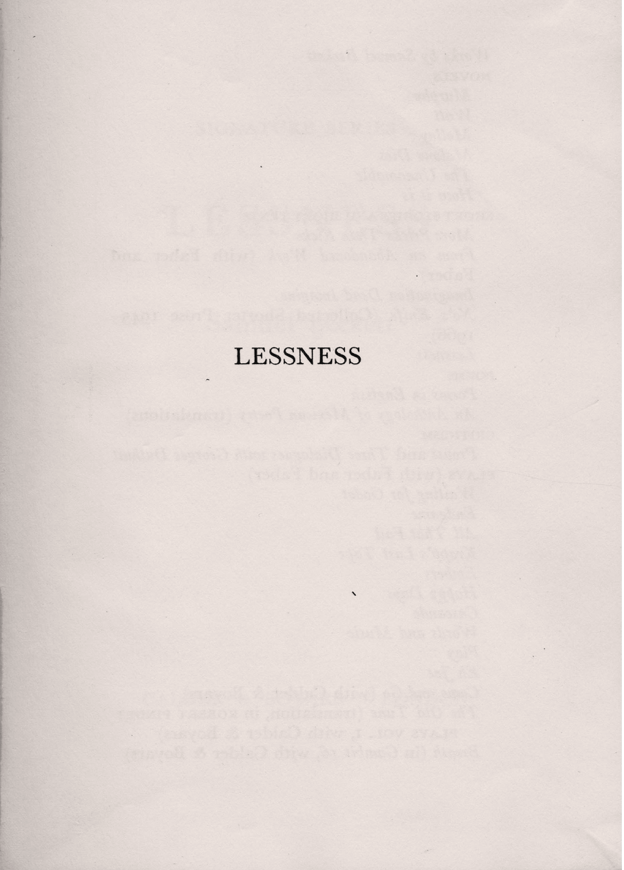 Lessness - Samuel Beckett