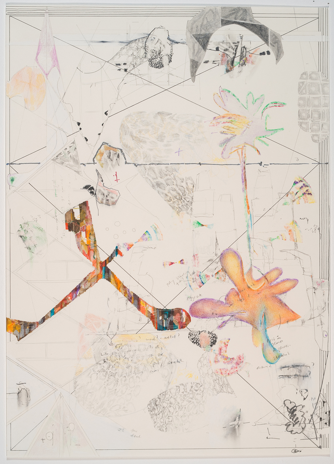 bluff arcade Ink, graphite, colored pencil and crayon on paper. 2016 - 17 x 12