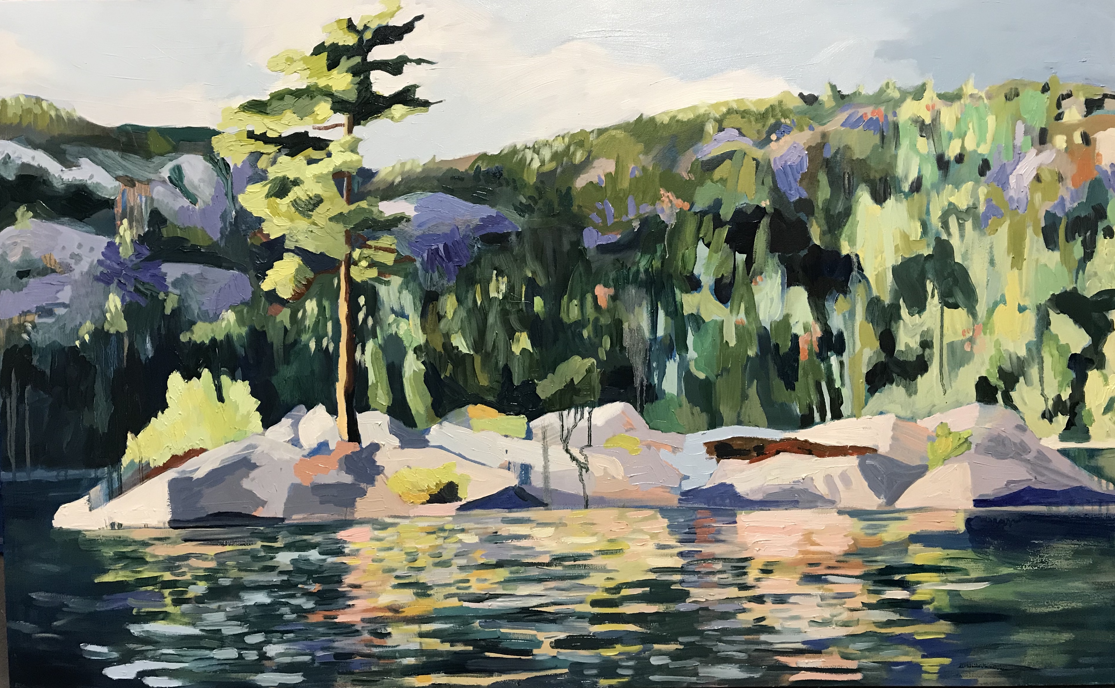 Killarney Oil on canvas. 24x48. 2019