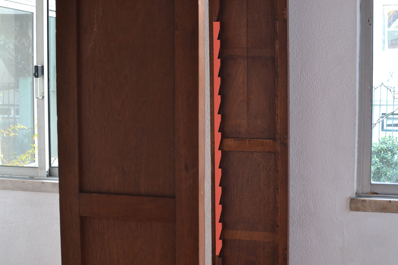 Untitled, 2019, relief print on Somerset White paper, unique prints, 92,50 x 4 cm