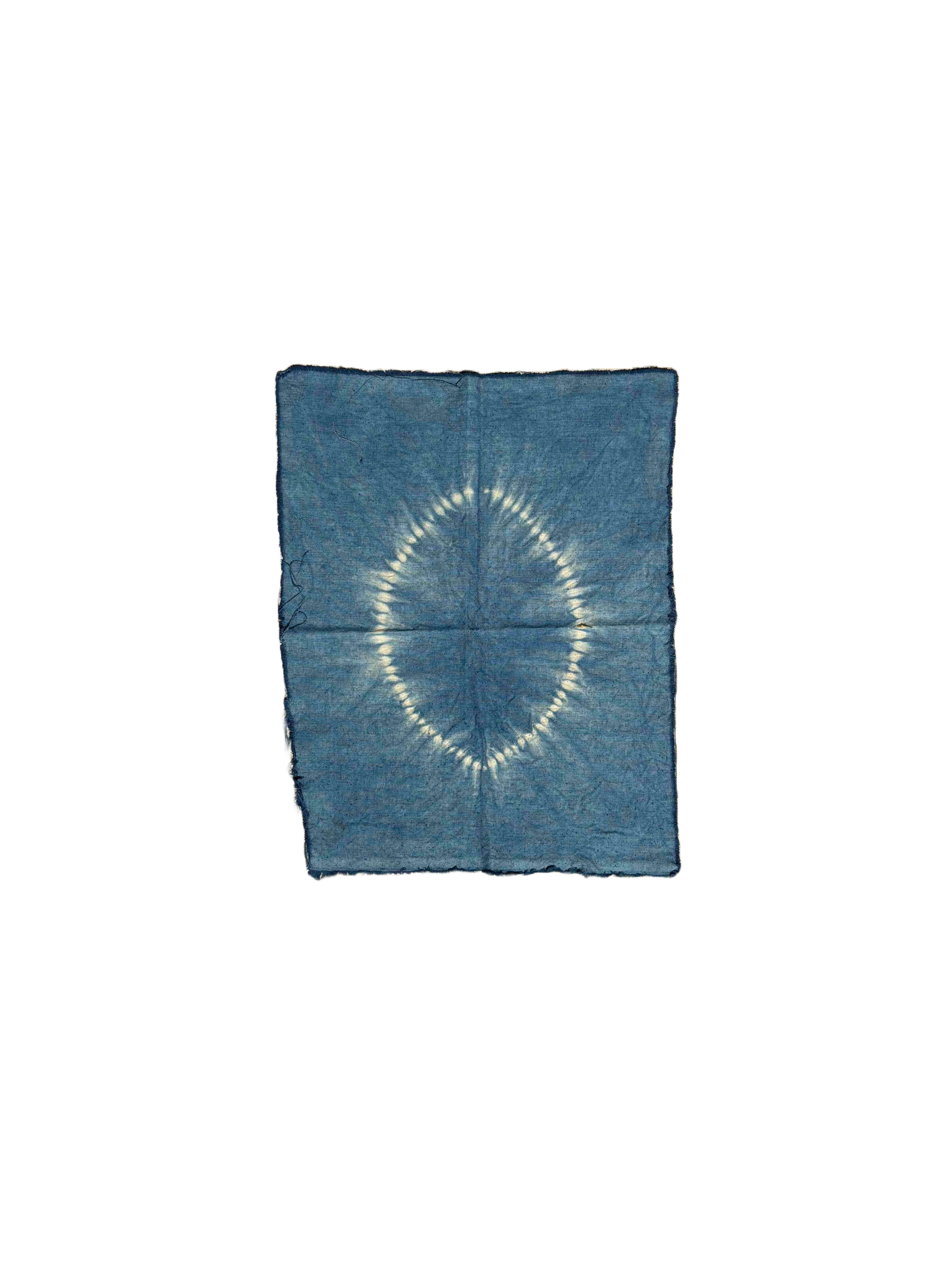 japanese shibori technique on regenerative silk in indigo