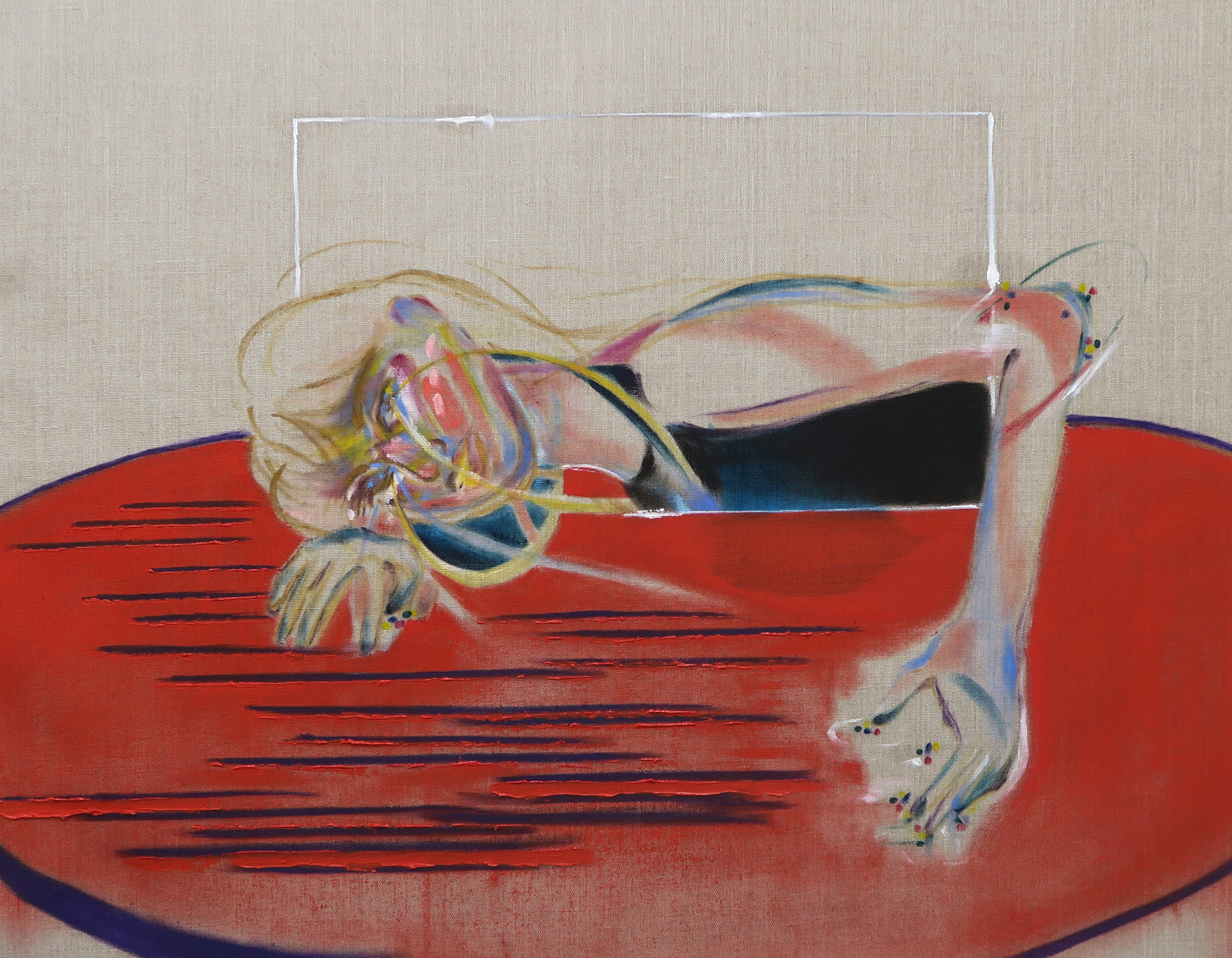V -> A ; Cadmium red hue