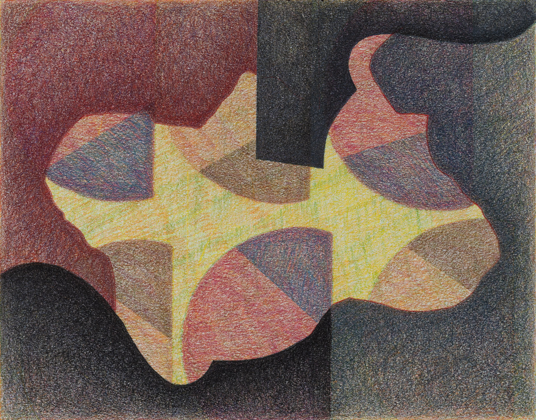 Bourguignon, 2021–22, colored pencil and graphite on paper, 11 × 14".