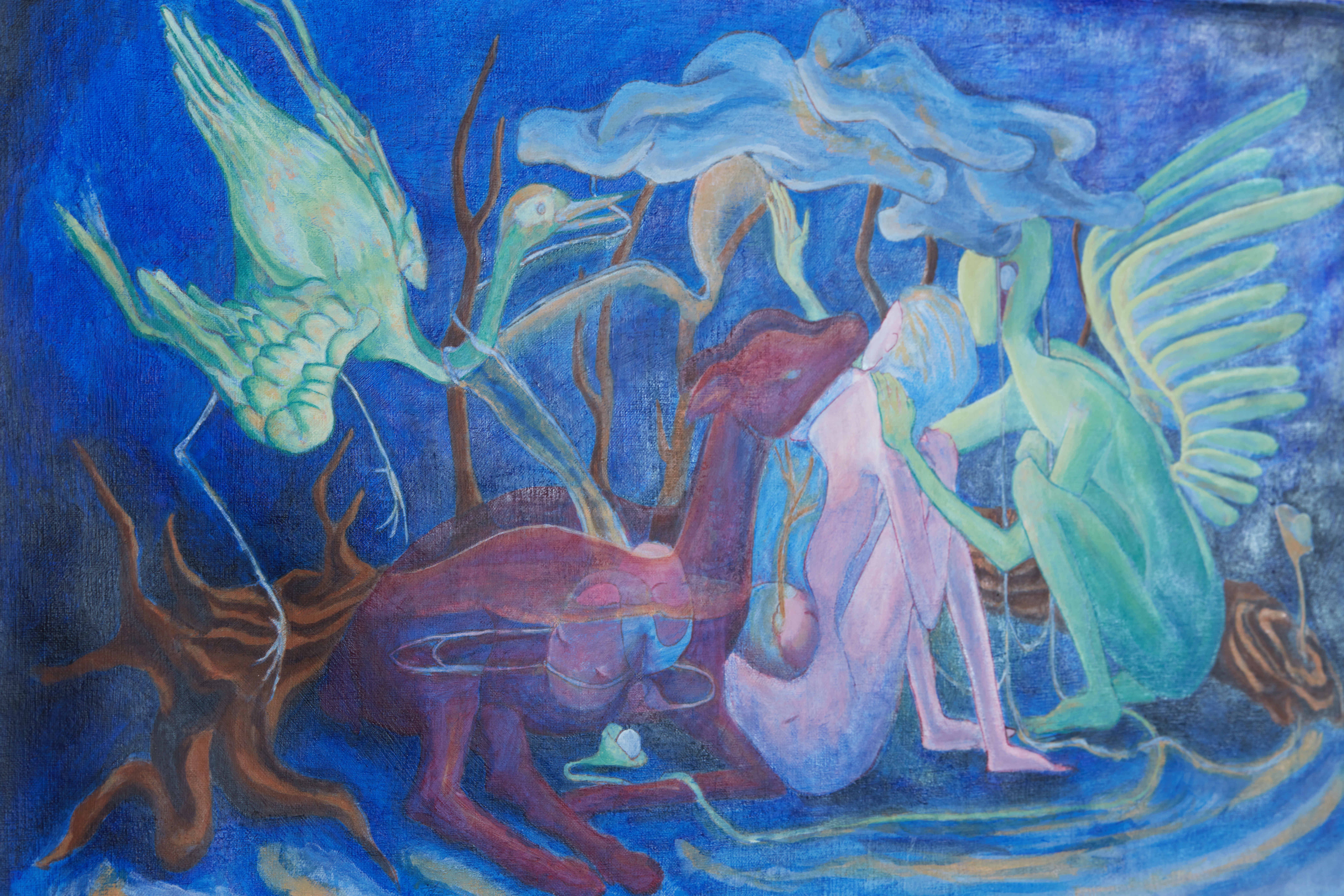Graphic depiction of the formation of organic life forms invisible to humans in four dimensions. (Arisa Sugimoto Gaffney)