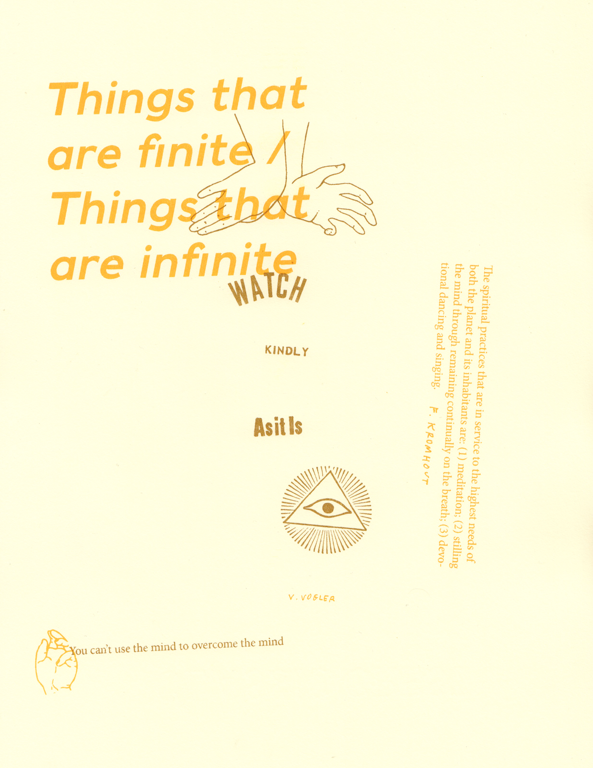 Things that are finite, things that are infinite