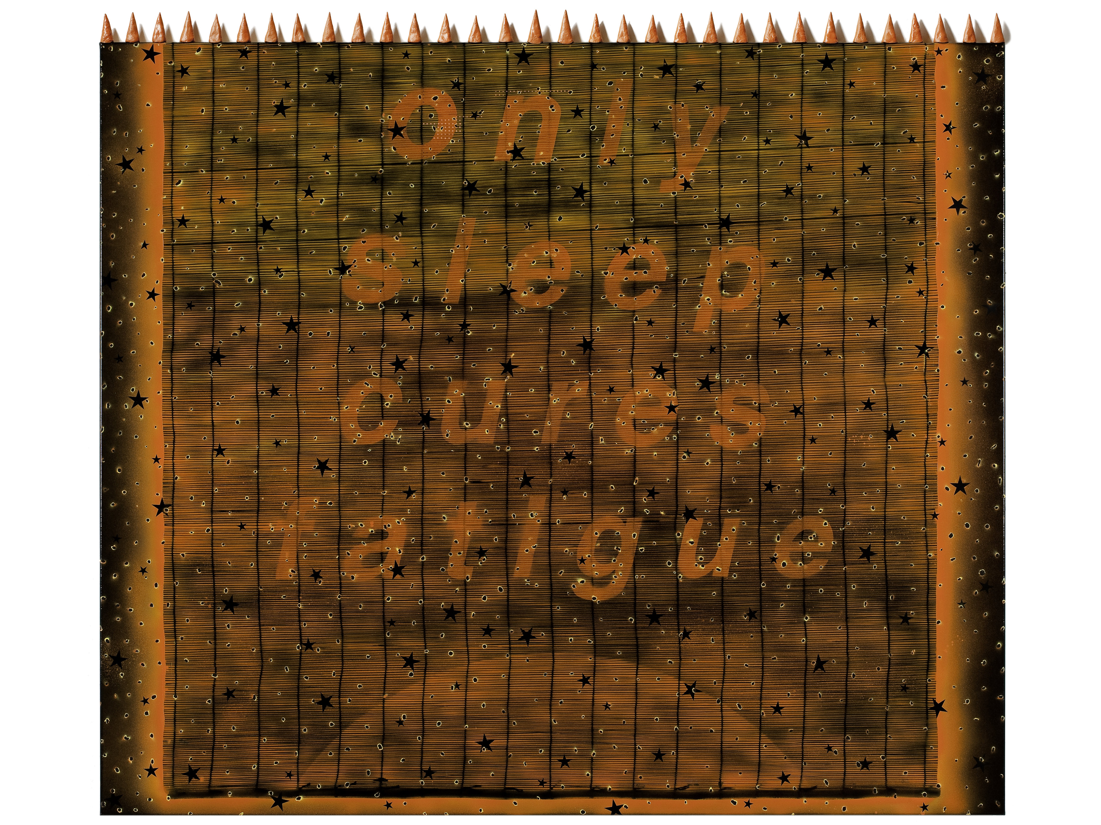 Only sleep cures fatigue, 2009, Oil, polymer clay on canvas, 150 x 175 cm