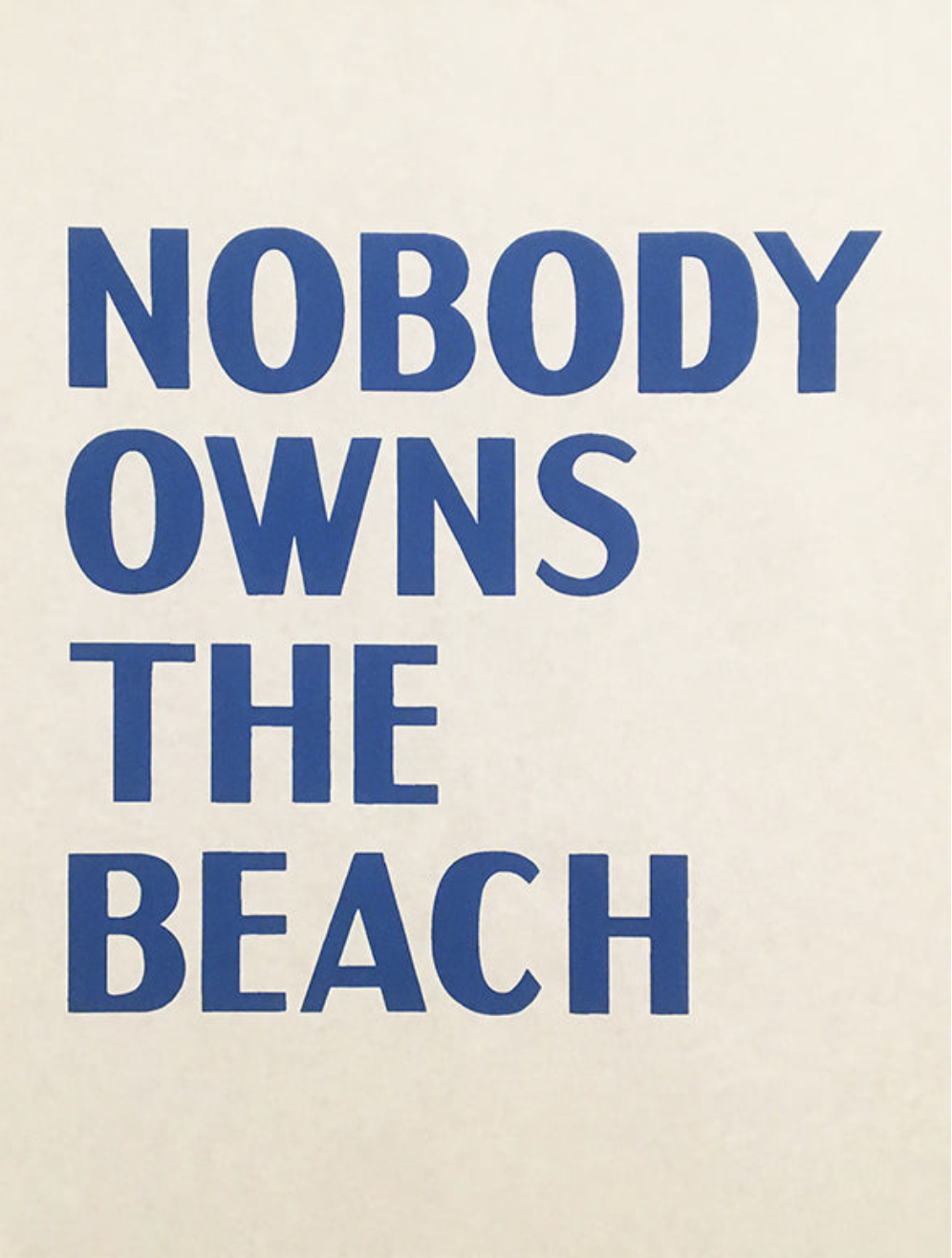 Nobody Owns the Beach Poster
