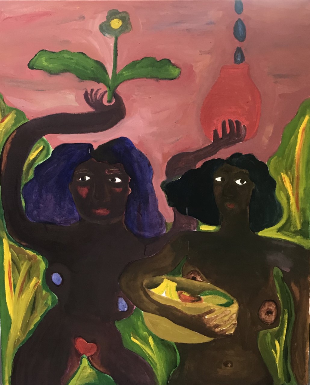 "Eden is burning" - 2020 - Watersoluble oil on canvas - Sold to a private collector