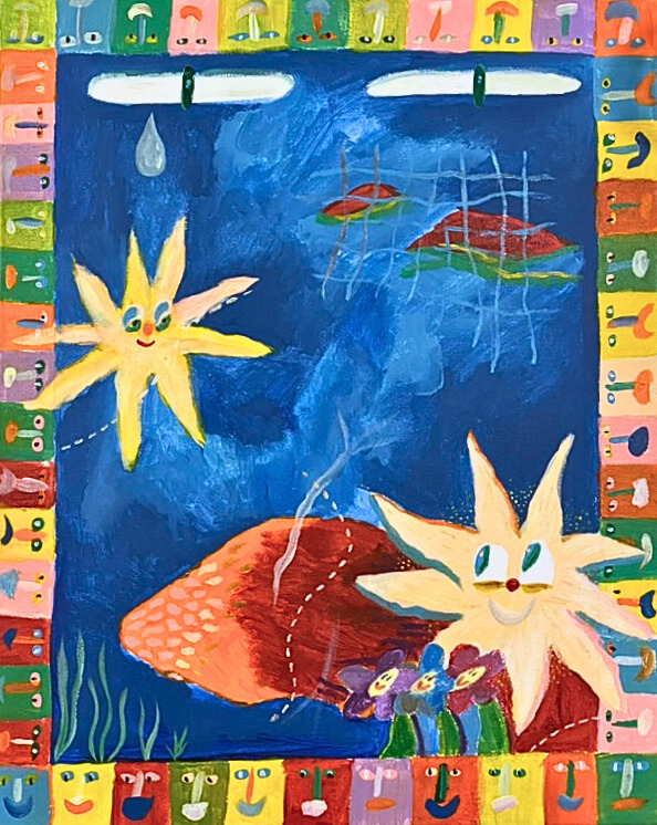 Coral void, 2020, acrylic on canvas