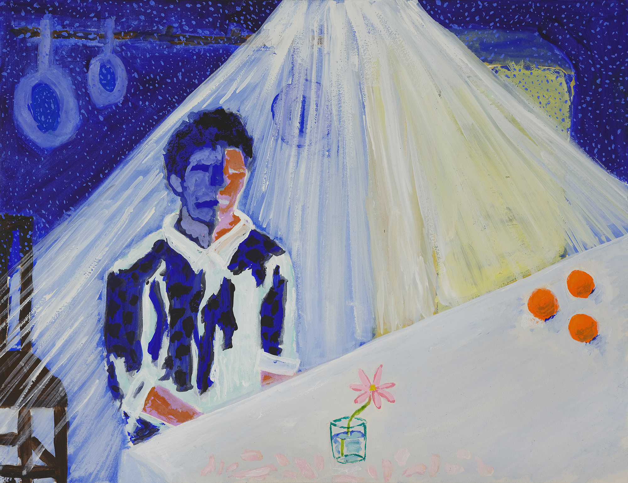 After office hours, Gouache on paper, 20x26 cm, 2023