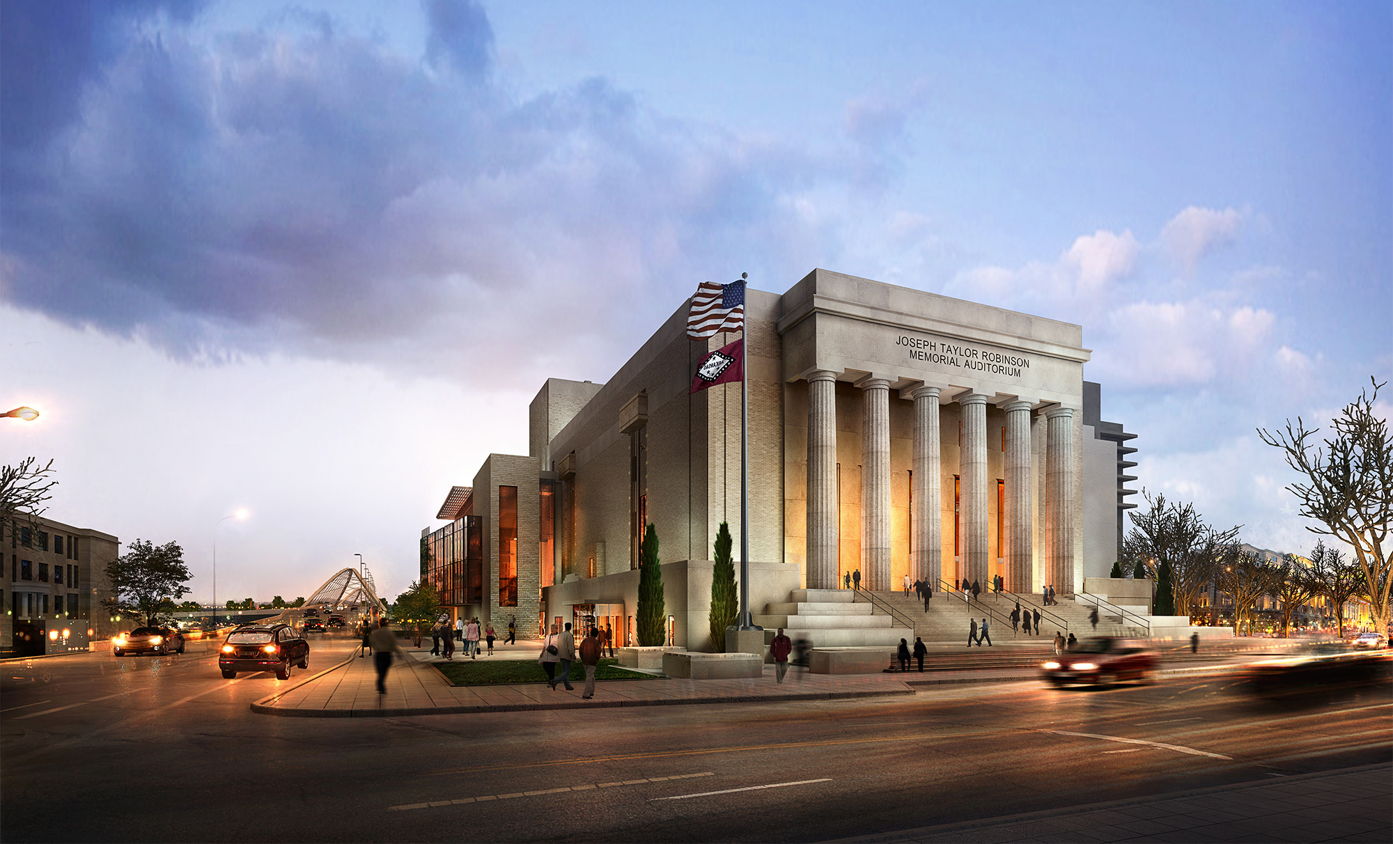 Exterior Rendering, Historic Front - Courtesy of Ennead Architects
