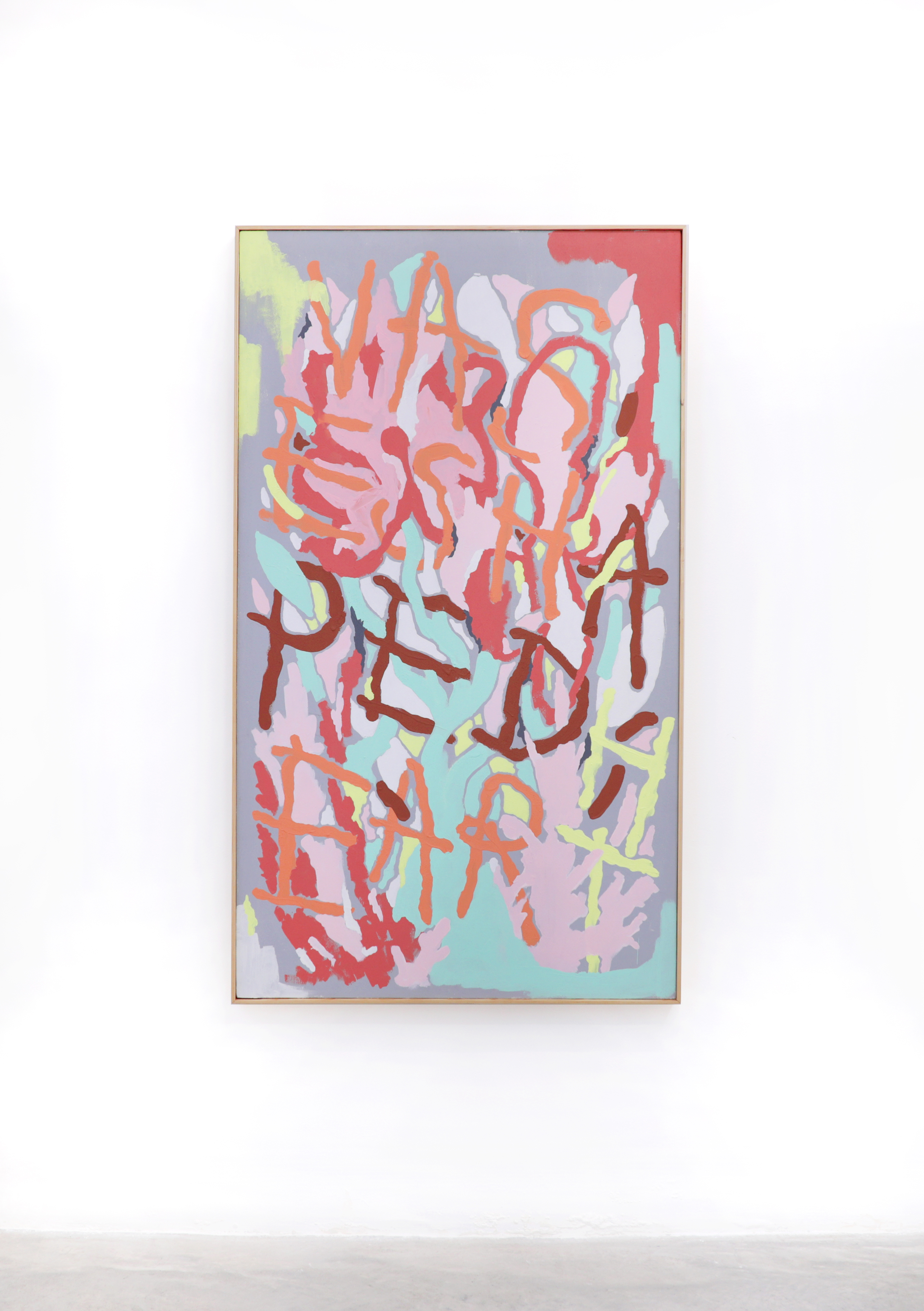 Vase shaped heart, 2019  Acrylic on canvas, 80 × 140