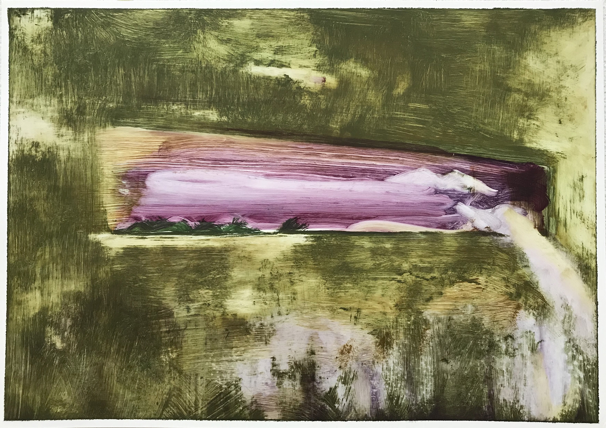 Seaside view, 2020, oil on paper