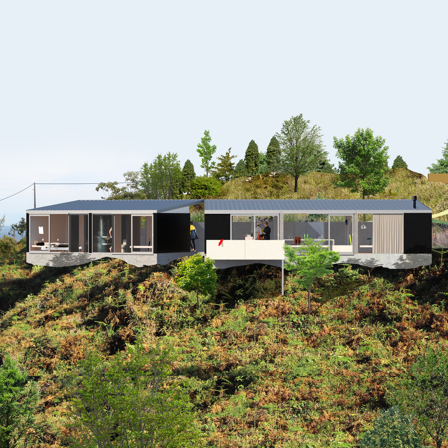 Casa na Bocaina II  Silveiras, Brasil, 2023. Projeto não construído. 2/4