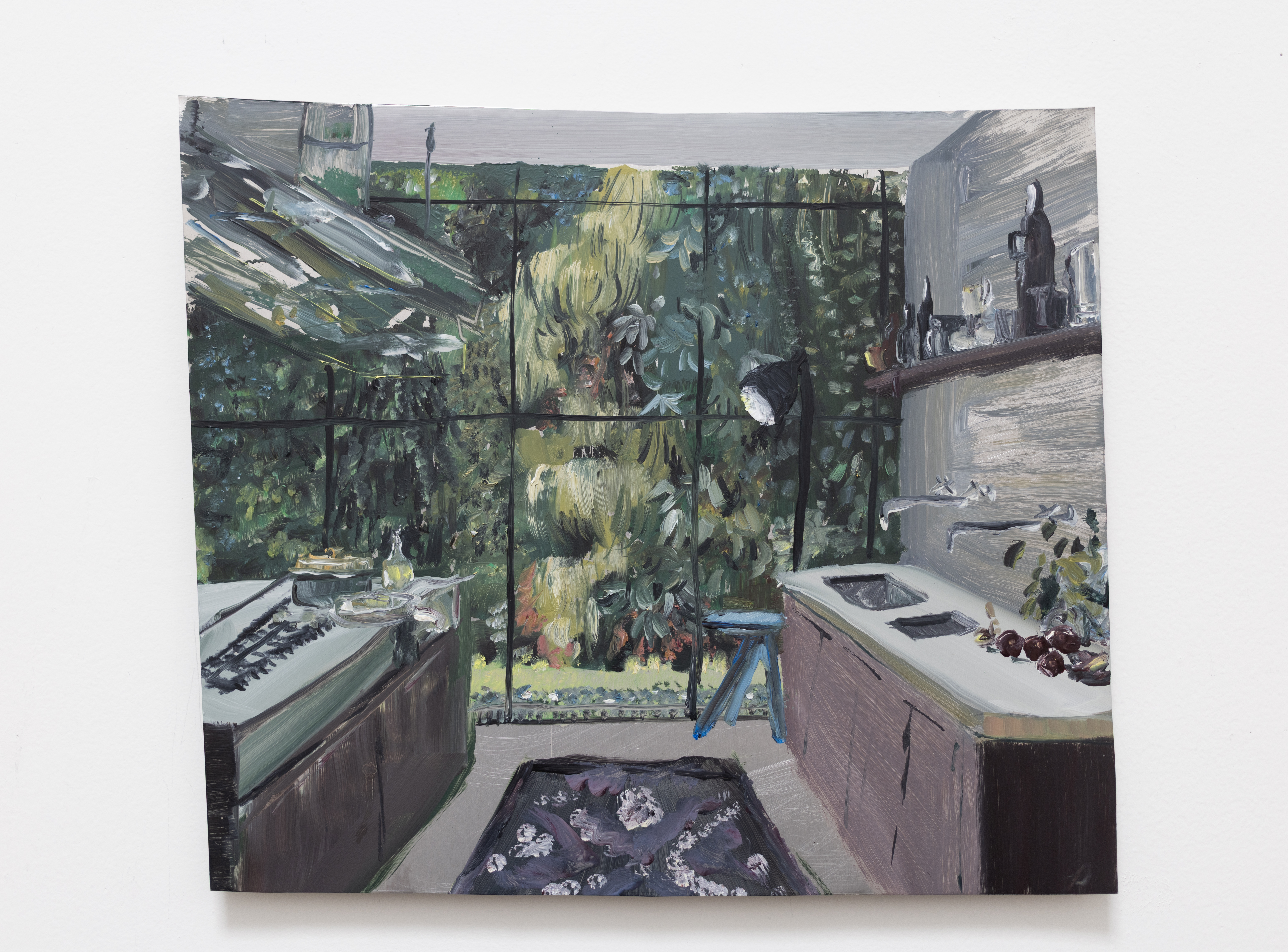 Keer Tanchak, Grid, 2025, Oil on aluminum, 14½ (H) x 14½ (W) in.