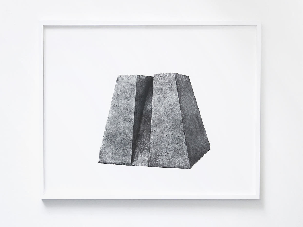 "Landmark IV", charcoal on paper, 2018