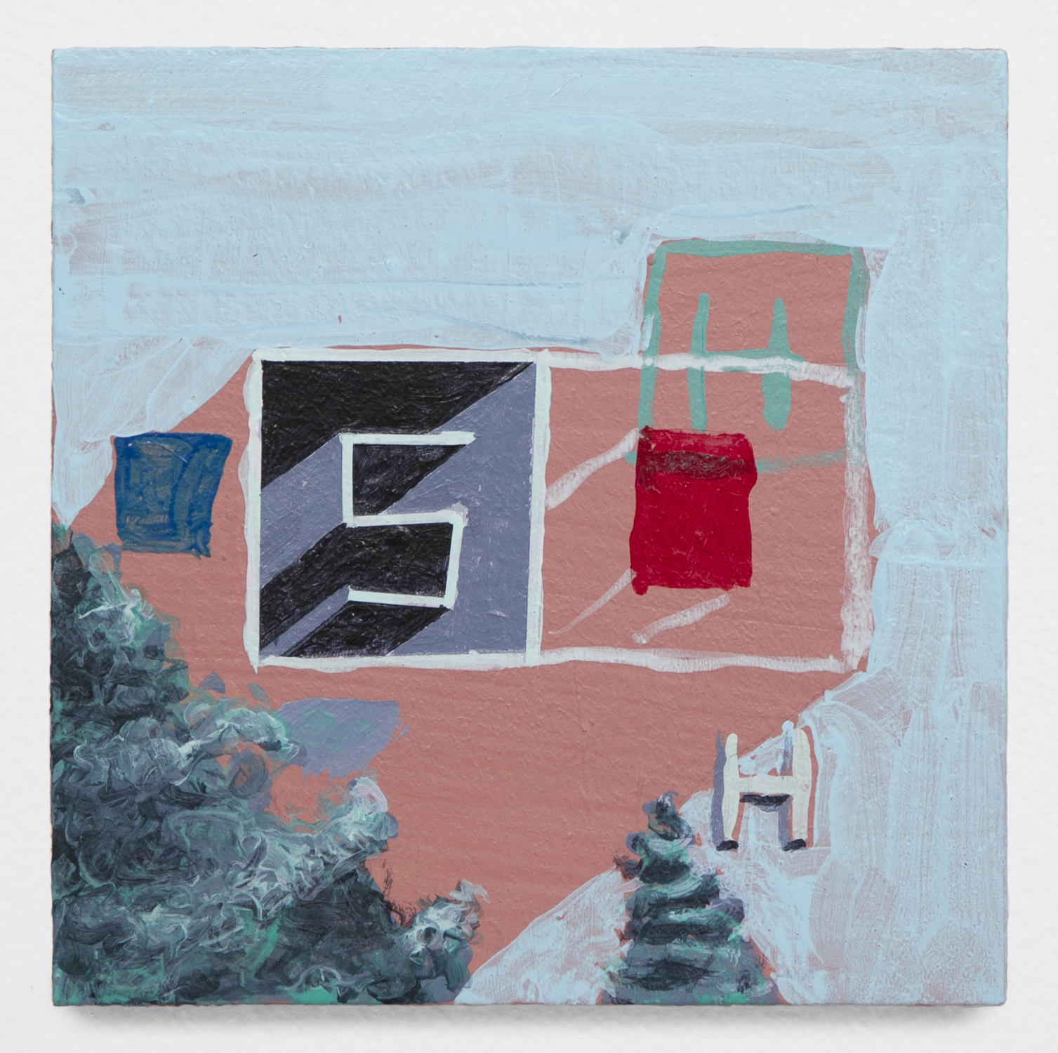 SH; Acrylic Paint on WoodenPanel; 6x6”; 2020